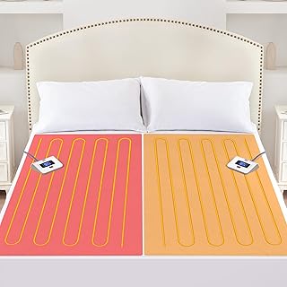 Sealy Heated Mattress Pad Cal King Size, Plush Top, Coral Fleece Electric Bed Warmer with Dual Controller, 10 Heat Settings, Auto Off 1-12 Hours, Fit Up to 17" Deep Pocket, Machine Washable 72"x84"