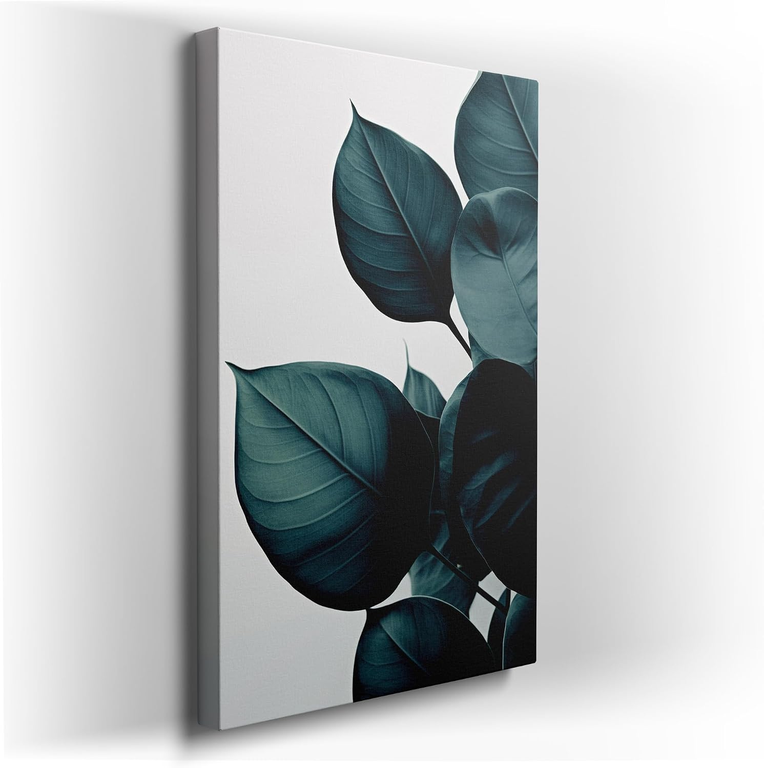 Canvas for Living room. Lush Greens in Focus: A Study in Nature's Vibrant Textures, 27 x 18 inch Canvas Wall Art - Contemporary Masterpieces - Modern Home Decor - 69x46 cm (27x18 inch)