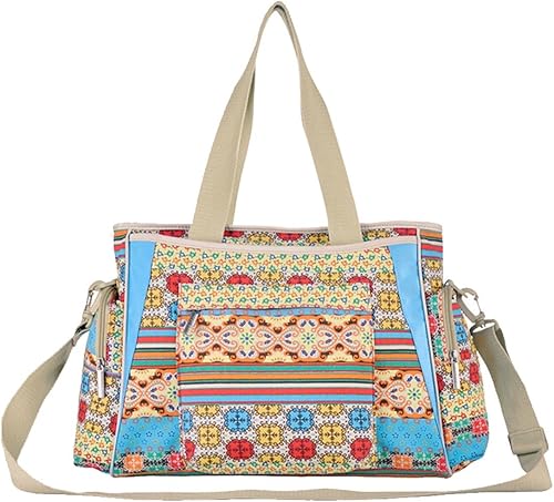 Miniatura 2 de Juego económico de bolsa de pañales bohemia, correa cruzada, ganchos para cochecito, más