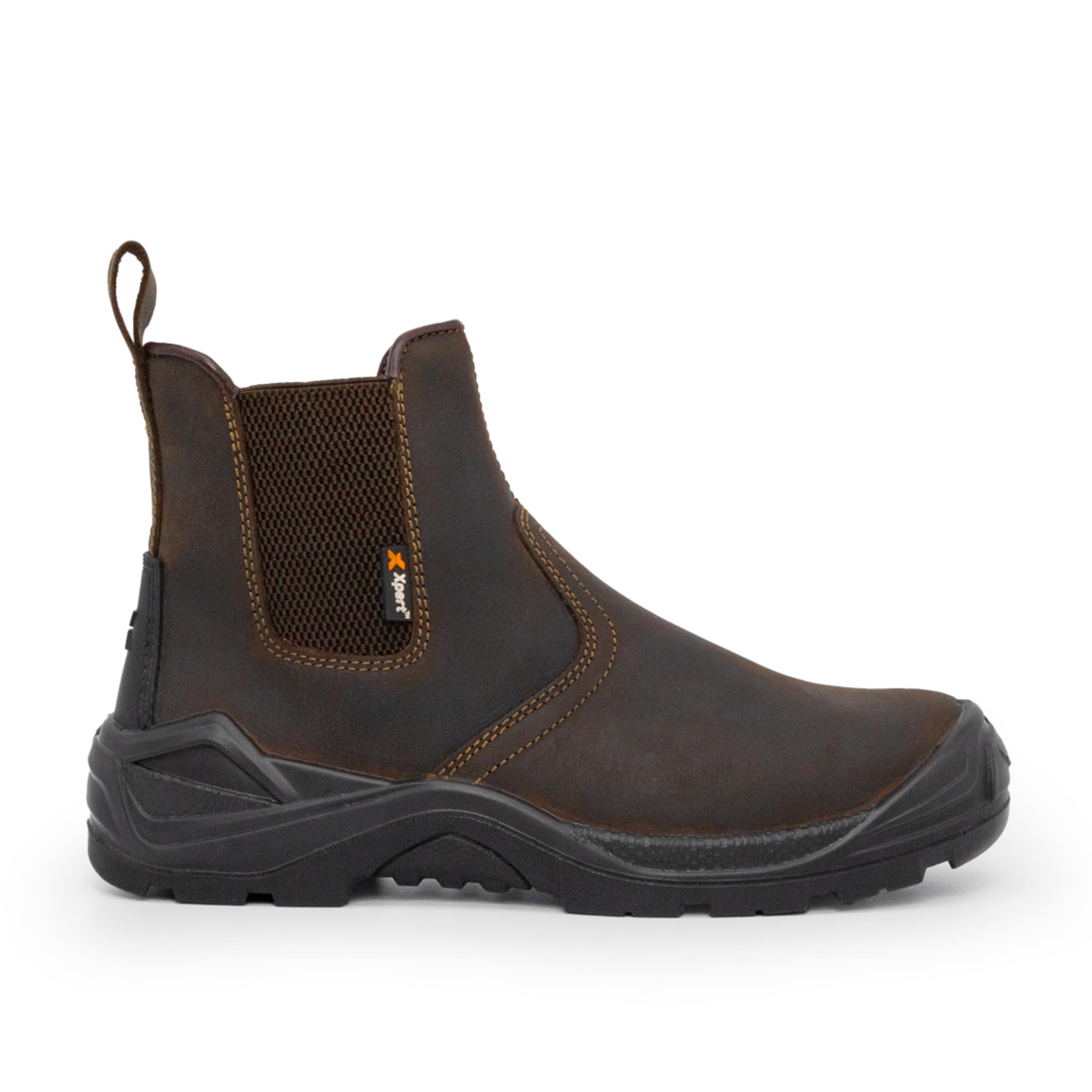 Defiant S3 Safety Dealer Boots. Pull On Chelsea Steel Toe Cap Shoes, Comfortable And Water Resistant Work Boots For Men With Midsole Design For Safety and Ankle Support