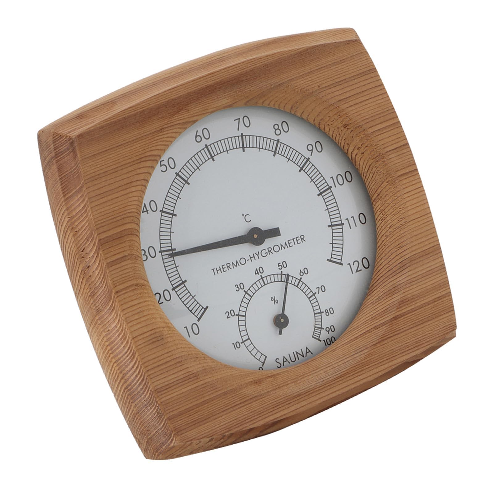 Mumusuki Termometro-igrometro in Legno per Interni 2-in-1 Igrometro Bagno Turco Accessori per Sauna Sauna per pareti Decorative
