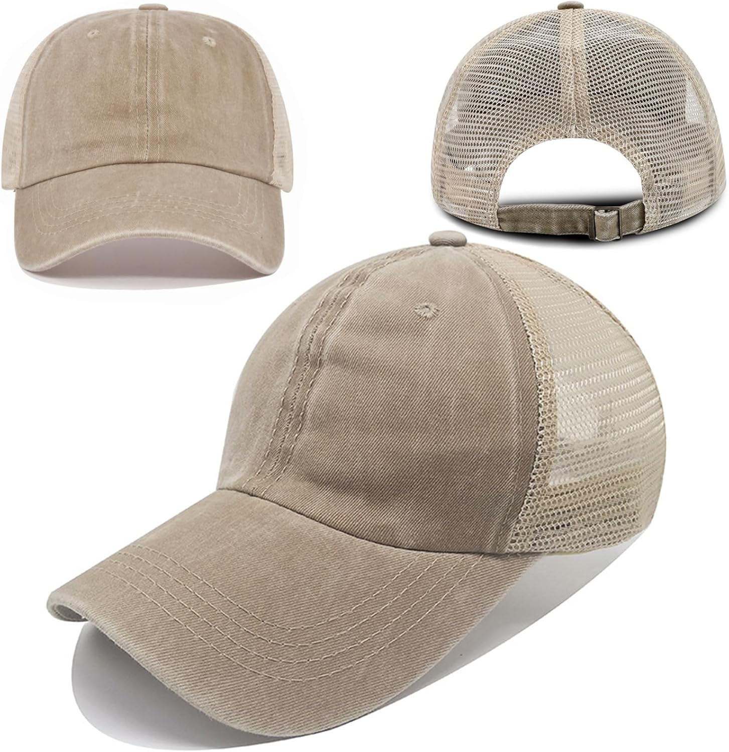 2-6 Packs Vintage Washed Plain Baseball Cap Distressed Dad Golf Hat for Men Women - Image 3