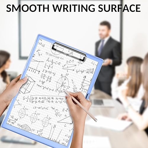 Miniatura 5 de Sooez Portapapeles con almacenamiento, tableros de clip resistentes de 8.5 x 11 pulgadas con doble almacenamiento, portapapeles de plástico de