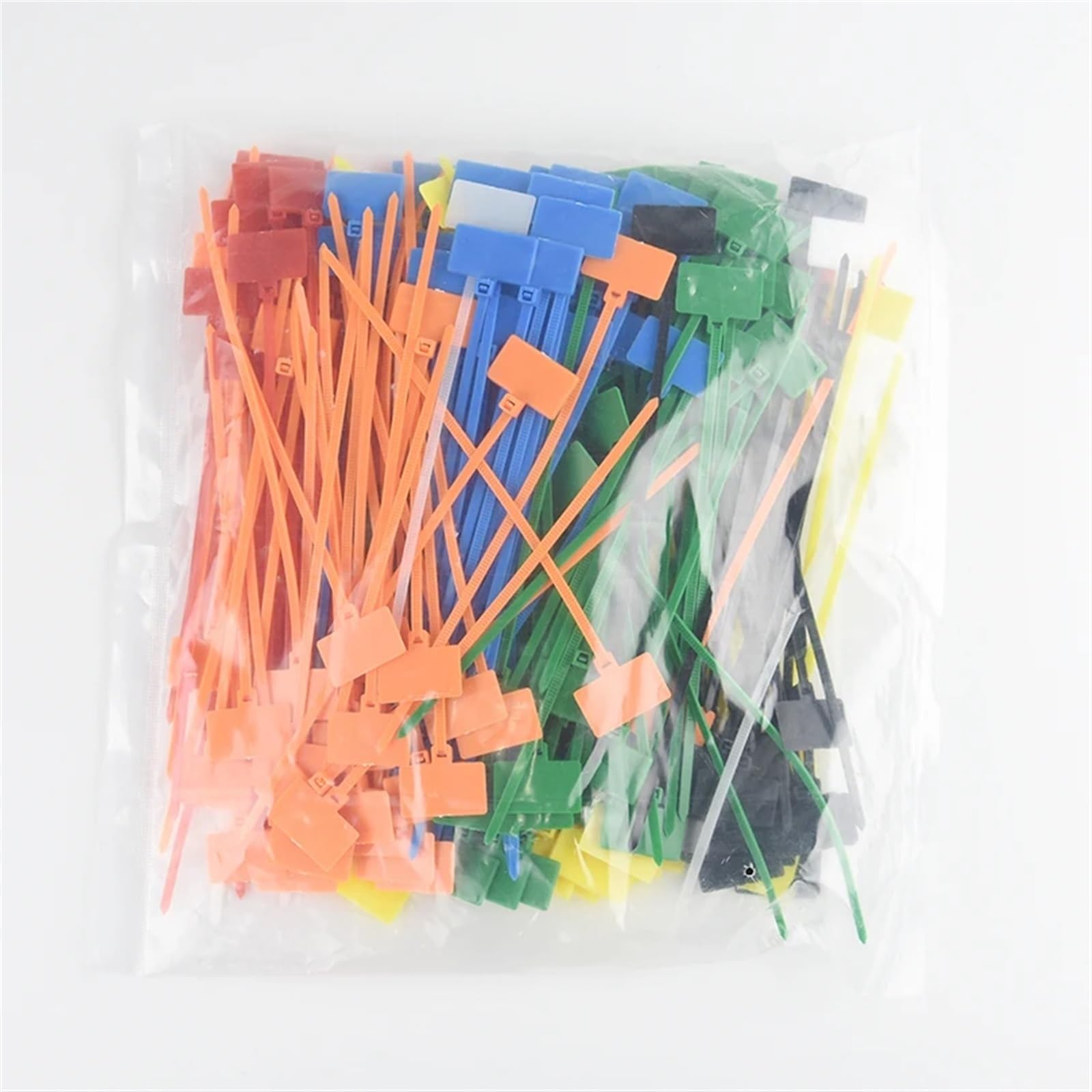 Etichette Etichette for cavi 100 pezzi Easy Mark 4 * 150 mm Etichette for fascette in nylon Etichette for fascette ad anello in plastica Etichette for cavi Fascette autobloccanti(100pcs Green)