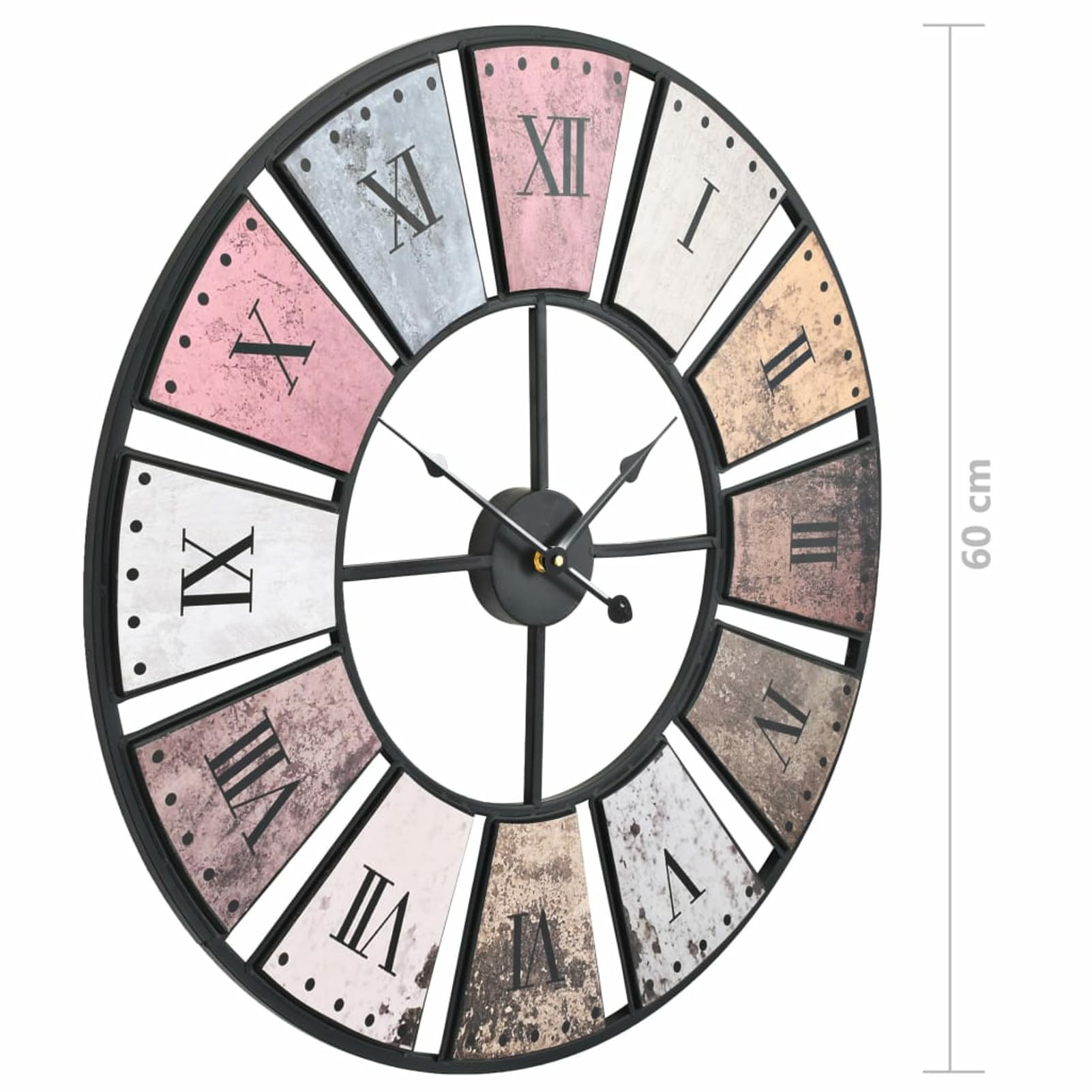 Homgoday Reloj de pared vintage con movimiento de cuarzo, 60 cm, XXL