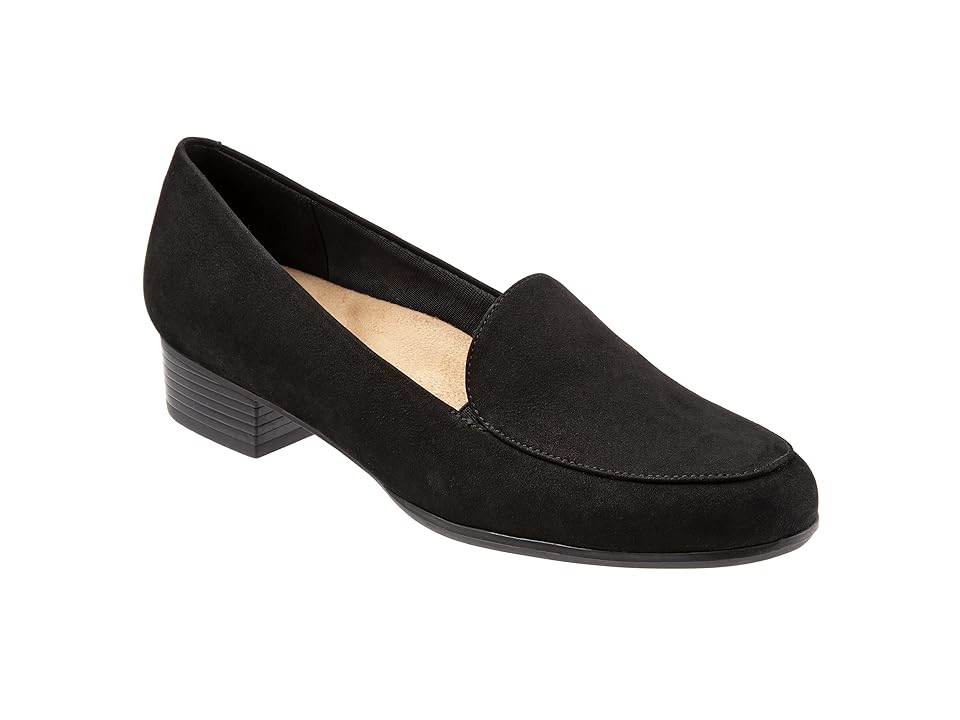 Trotters Monarch (Black Nubuck) Women's Shoes INTERNATIONAL SHIPPING