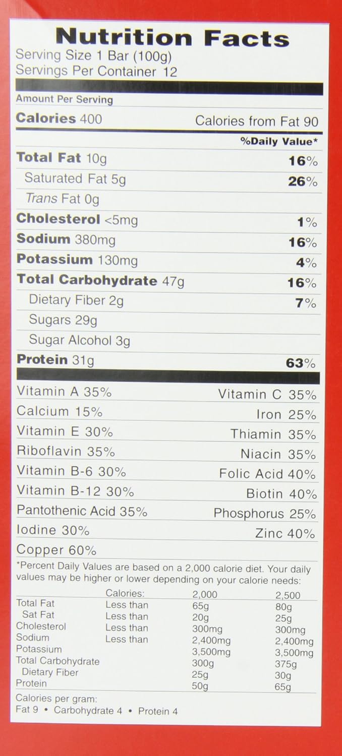 MET-Rx Big 100 Colossal Meal Replacement Bar, Crispy Apple Pie Bars, 3.52 Ounce (Pack of 12)