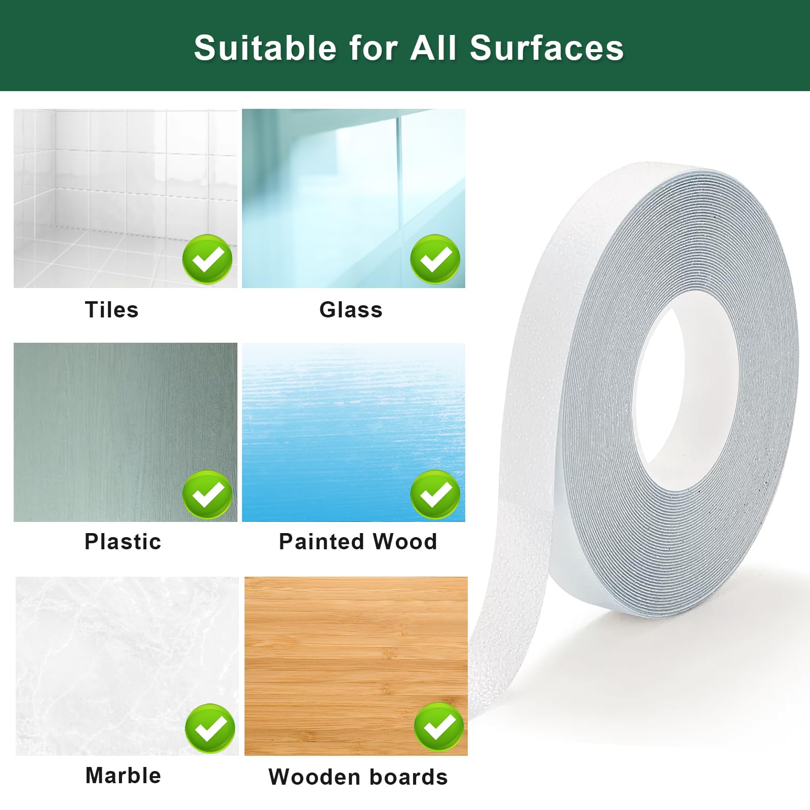 Nastro Antiscivolo Trasparente 20m X 2cm | Per Scale Interni Ed Esterni | Adesivo Forte | Impermeabile - Foto 6