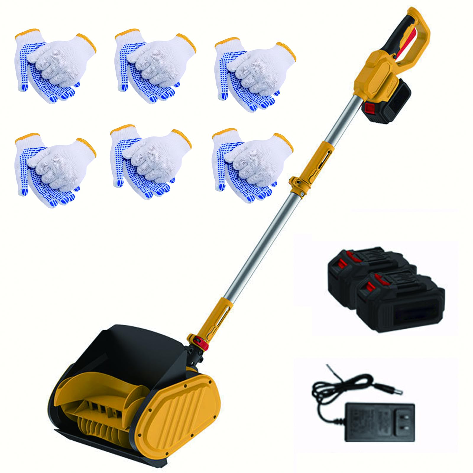 Souffleuse à neige sans fil 1200W performante de 32cm pour déblayer sans effort avec 2 batteries
