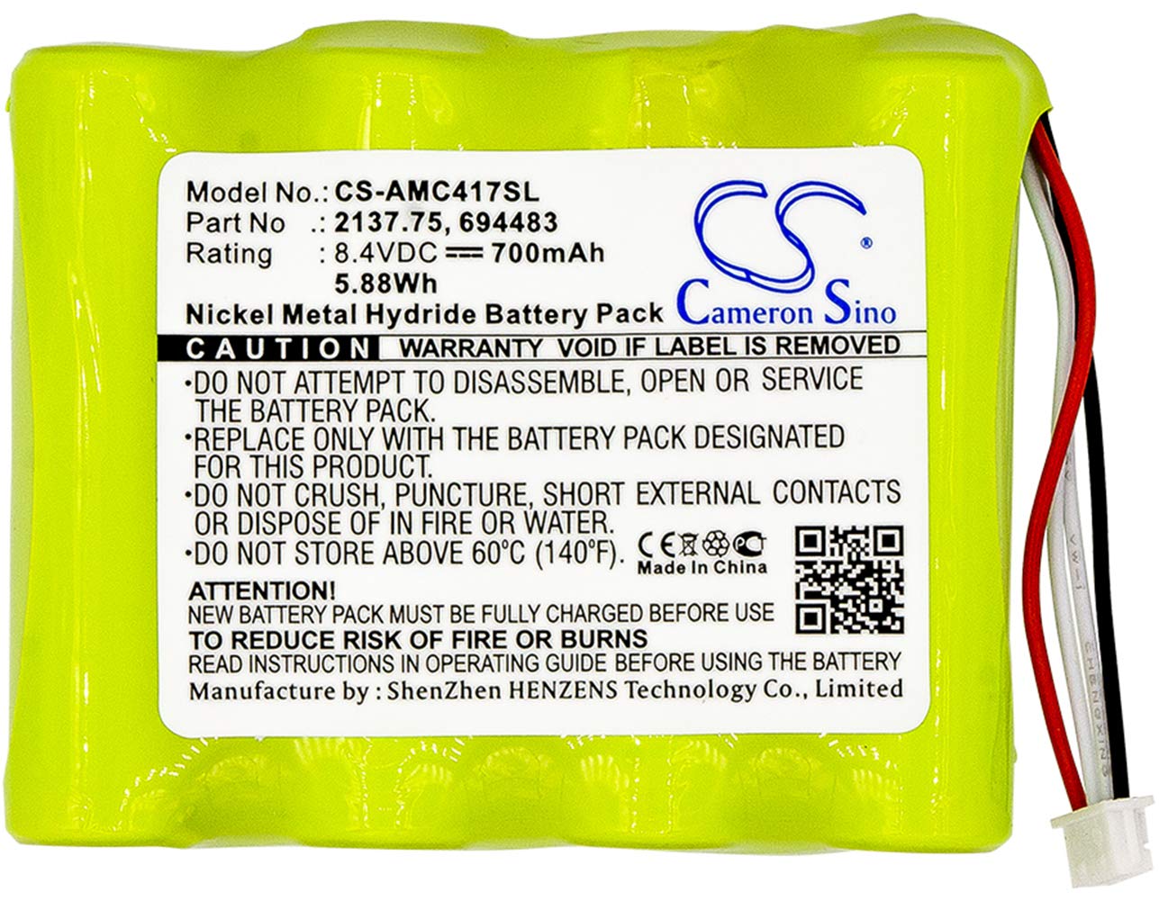 CS-​AMC417SL Batteria 700mAh compatibile con [AEMC] 6417 Ground Tester, PEL 102, PEL 103 sostituisce 2137.52, 2137.61, 2137.75, 2137.81, 694483