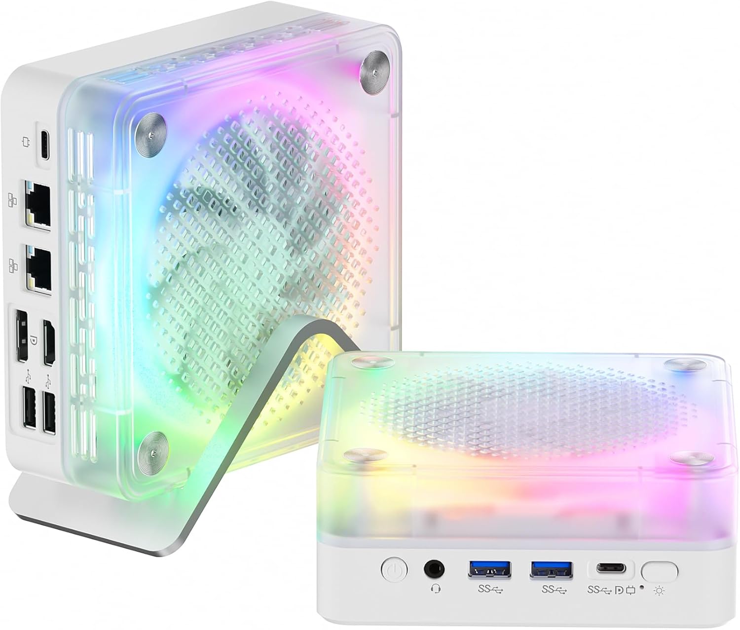 Mini PC Gaming, AMD Ryzen 8745HS 4.9GHz Radeon 780M 8C/16T, 32GB(2x16GB) DDR5 5600MHz 1TB PCIe4.0 SSD, USB-C4/2.5Gbps/WiFi6/BT5.2 Ultra-Fast Small Business Desktop Computer PC【MN56】 Mini PC Gaming, AMD Ryzen 8745HS 4.9GHz Radeon 780M 8C/16T, 32GB(2x16GB) DDR5 5600MHz 1TB PCIe4.0 SSD, USB-C4/2.5Gbps/WiFi6/BT5.2 Ultra-Fast Small Business Desktop Computer PC【MN56】