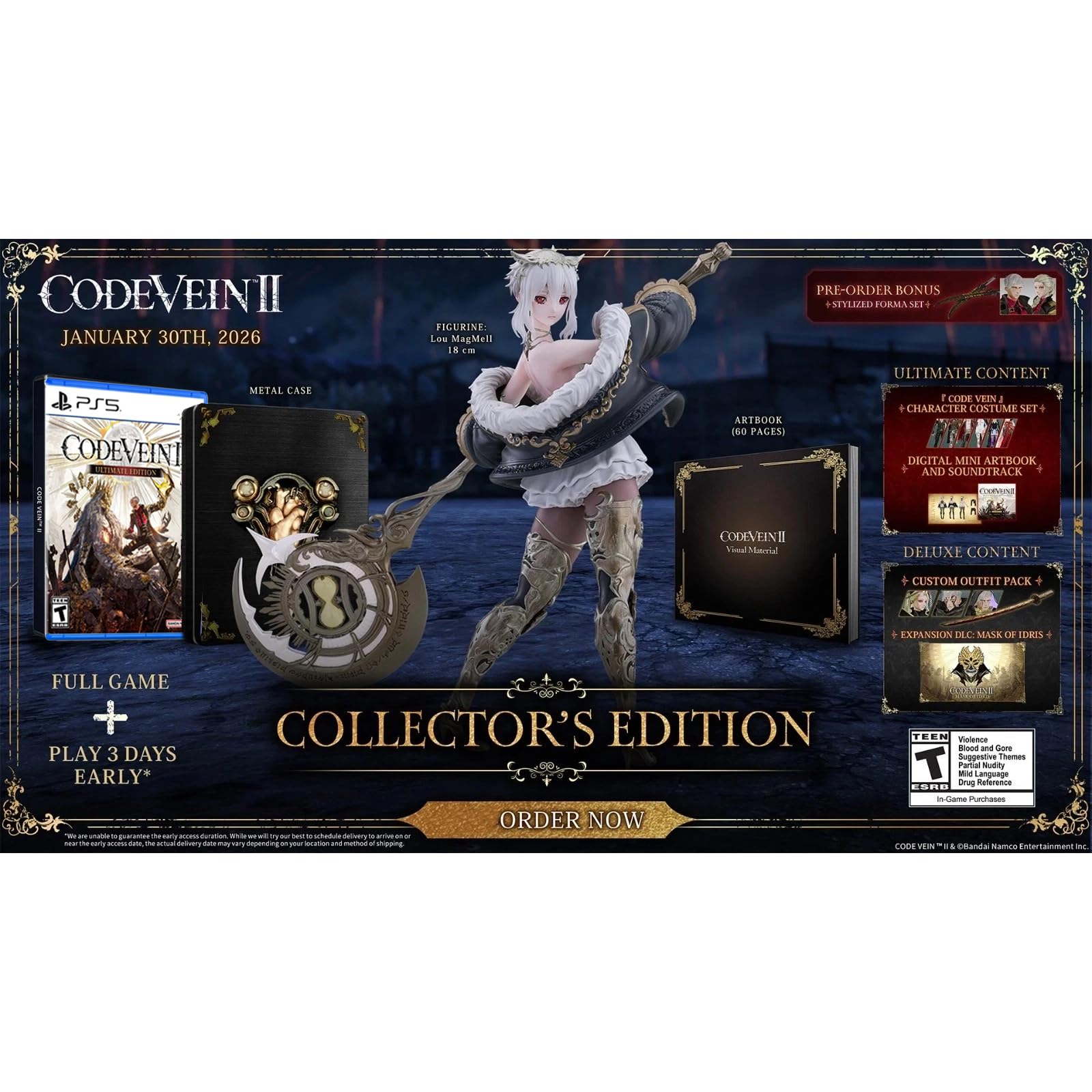 Amazon.com: CODE VEIN II Collectors Edition PS5 : Video Games