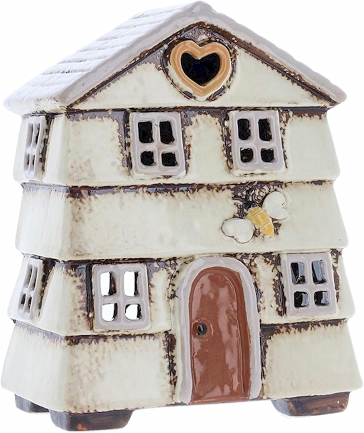 Village Pottery Aqua Blue Beehive House Tealight Holder