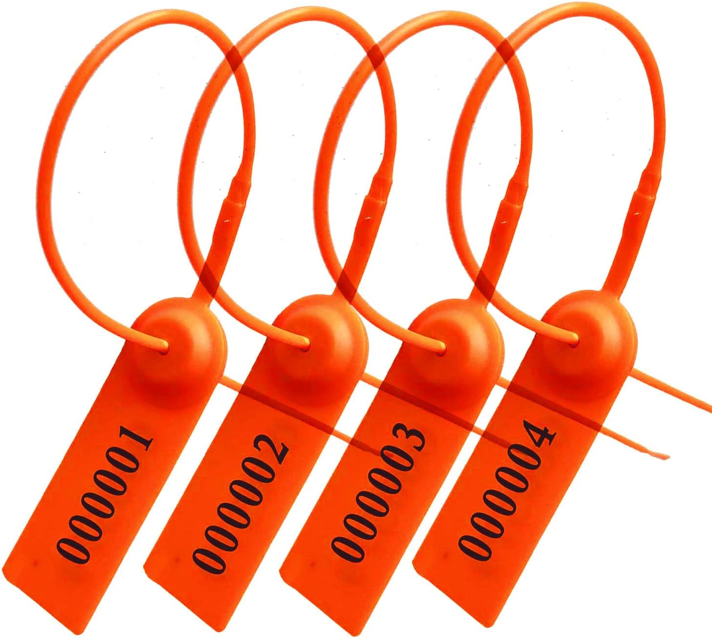 RAIBEX Security Cable Seal Pull Tight Fire Extinguisher Seal Safety Rope WireSeal for Fire Extinguisher Chemical Drum Milk Can Courier Bag Wagon Vegetable Bin locking Seal 100 PCS (RED)