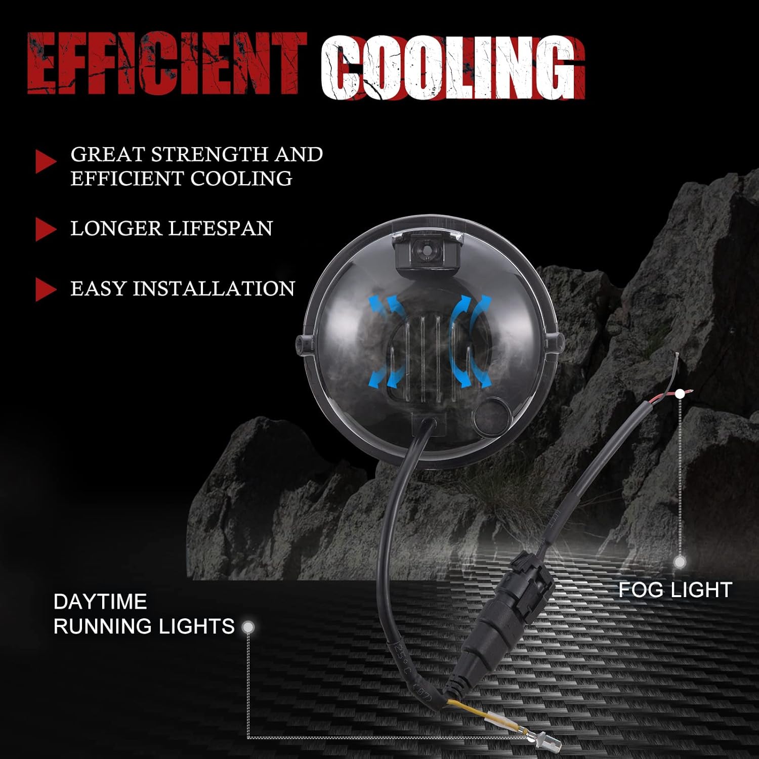 BUNKER INDUST LED Fog Light with Daytime Running Lights for Tacoma 2005-2011/ Solara 2004-2006/ Tundra 2007-2012, Bumper Driving DRL Fog Lamp Assembly Kit