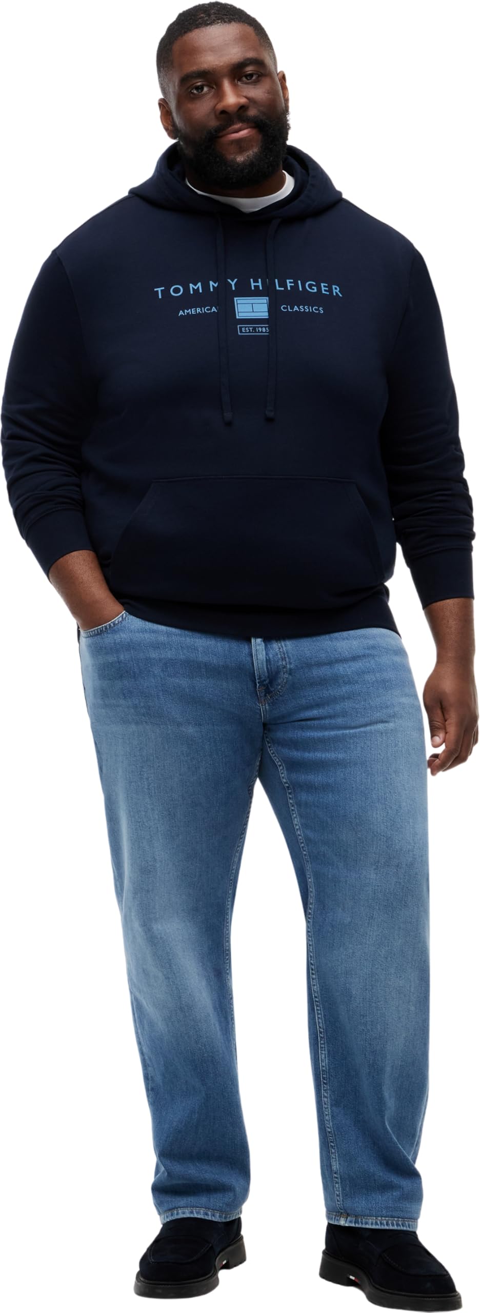 Tommy Hilfiger BT-Brand L0ve TR Mono Stck HDY-b Mw0mw44052 Sudadera con Capucha y Cremallera Hombre (Pack de 1)