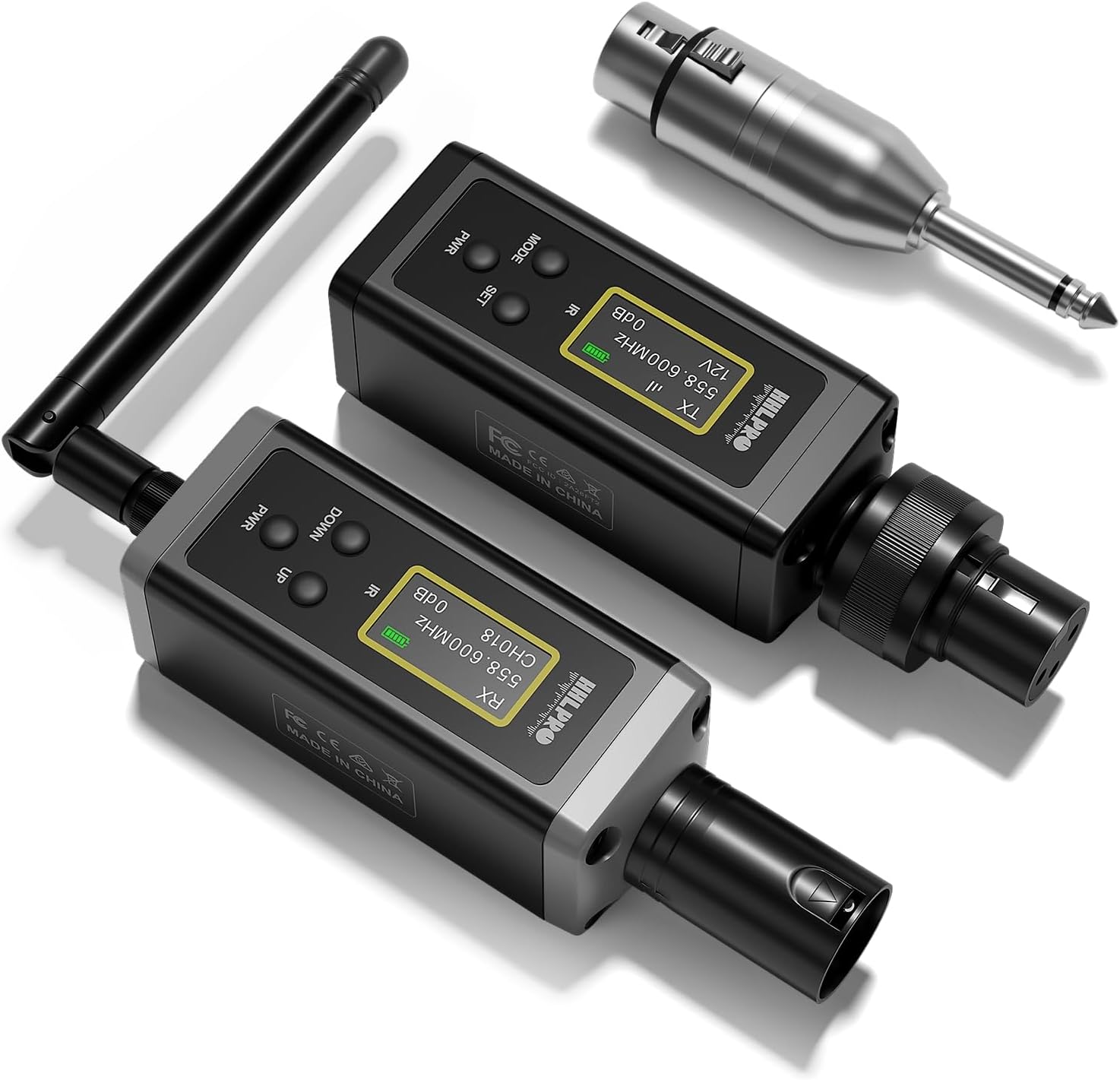 UHF Wireless XLR Transmitter and Receiver with Antenna, 200ft Range, Wireless Microphone Adapter for Dynamic & Condenser Mic, Auto Channel Scanning, Compatible with Audio Mixer, PA System, F20P - Thumbnail 3