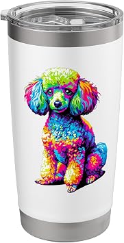 Colorful Pop Art Toy Poodle Dog Toy Poodles Stainless Steel Insulated Tumbler