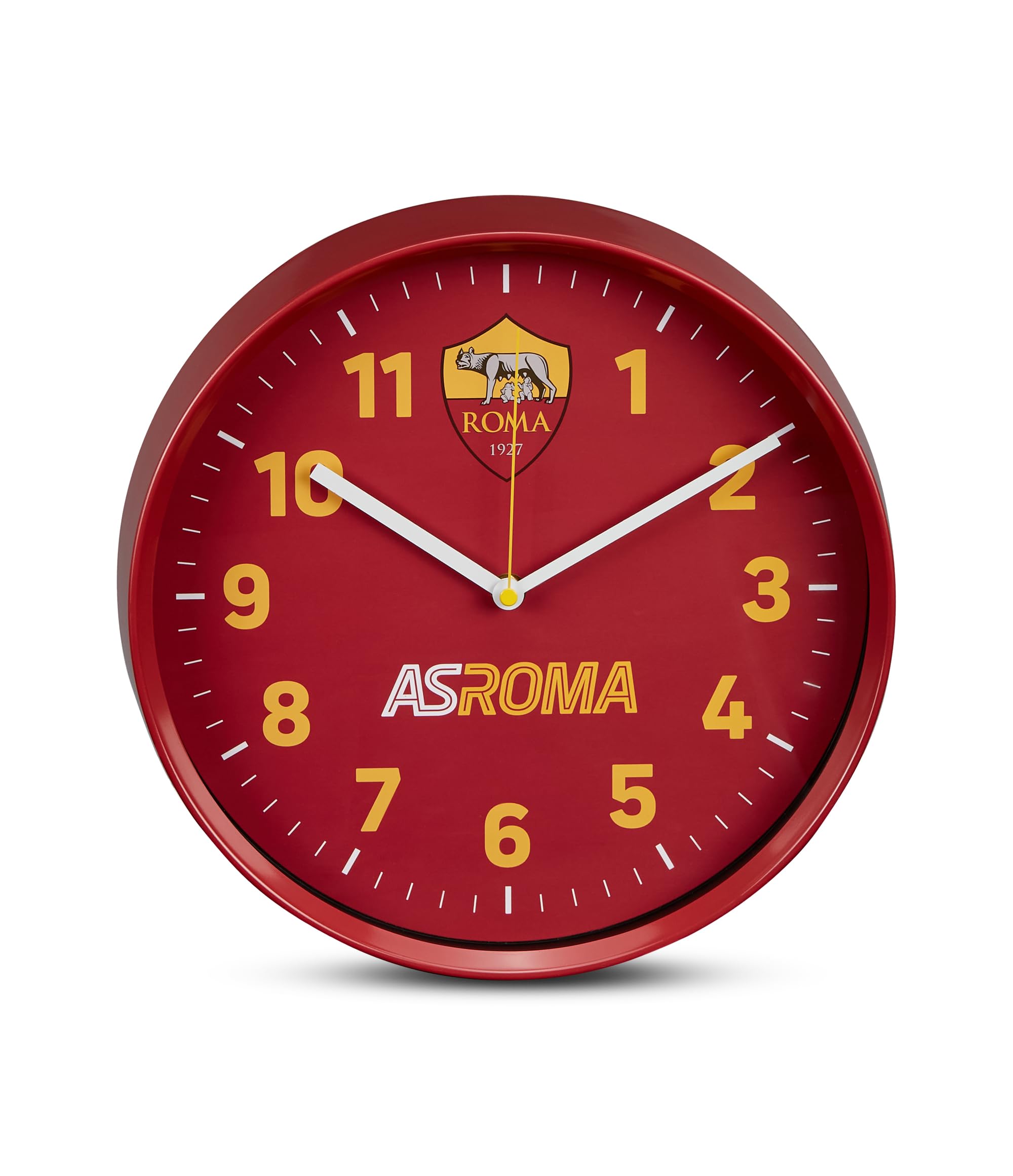Seven A.S. Roma Quartz Wall Clock with Continuous Movement, Official Product, Football, Gift Idea for Children and Adults
