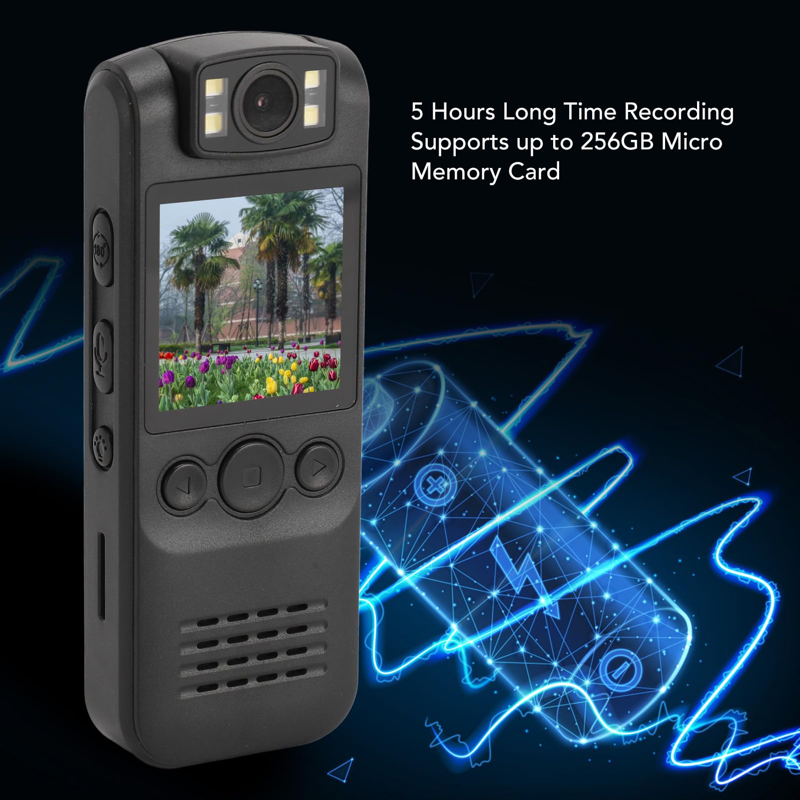 Mini Kamera Korpusowa Rejestrator Wideo, Kamera WiFi 1080P HD Magnetyczny Klips Ukryte Kamery do Noszenia z Obiektywem Obrotowym 180° 1300 MAh, Czas Pracy Baterii 5 Godzin