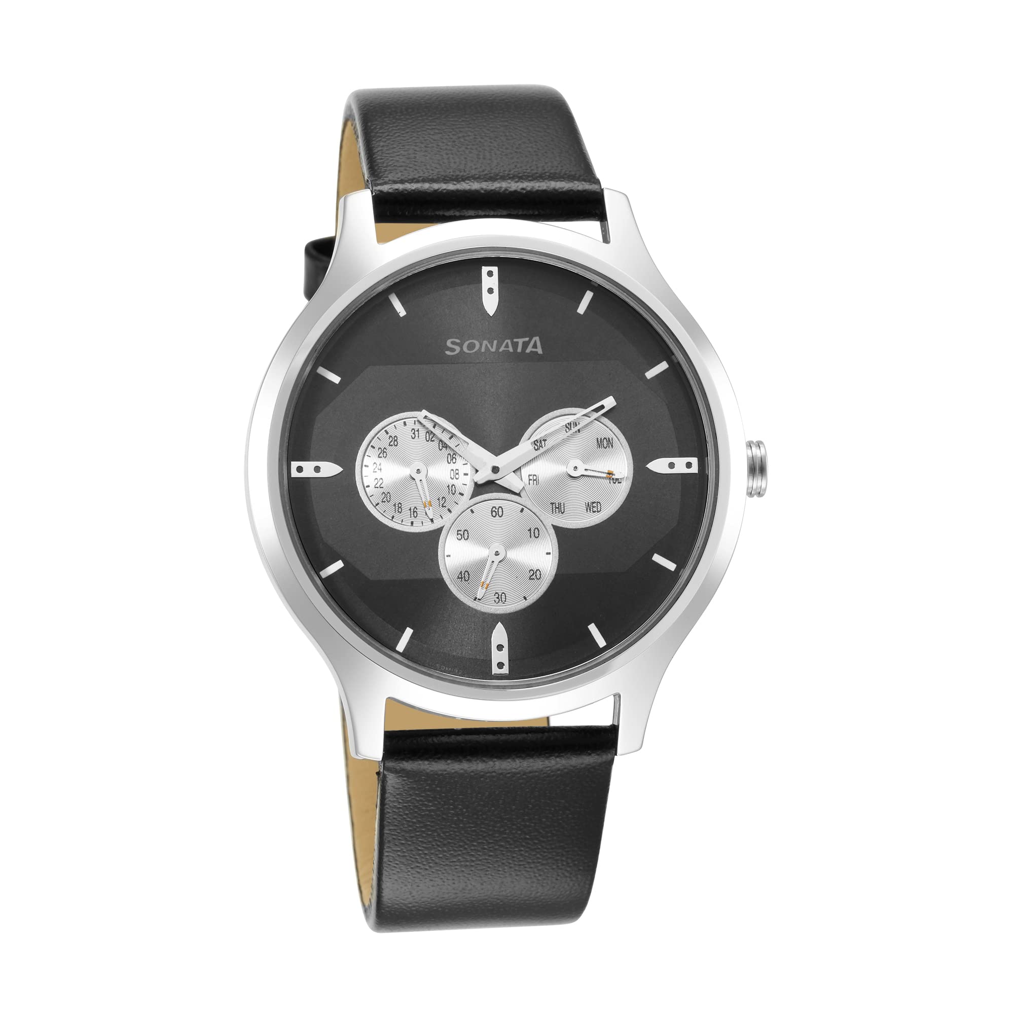 Sonata Force Analog Black Dial Mens Watch-7140SL04 (B09NM21BGF) Amazon Price History, Amazon Price Tracker