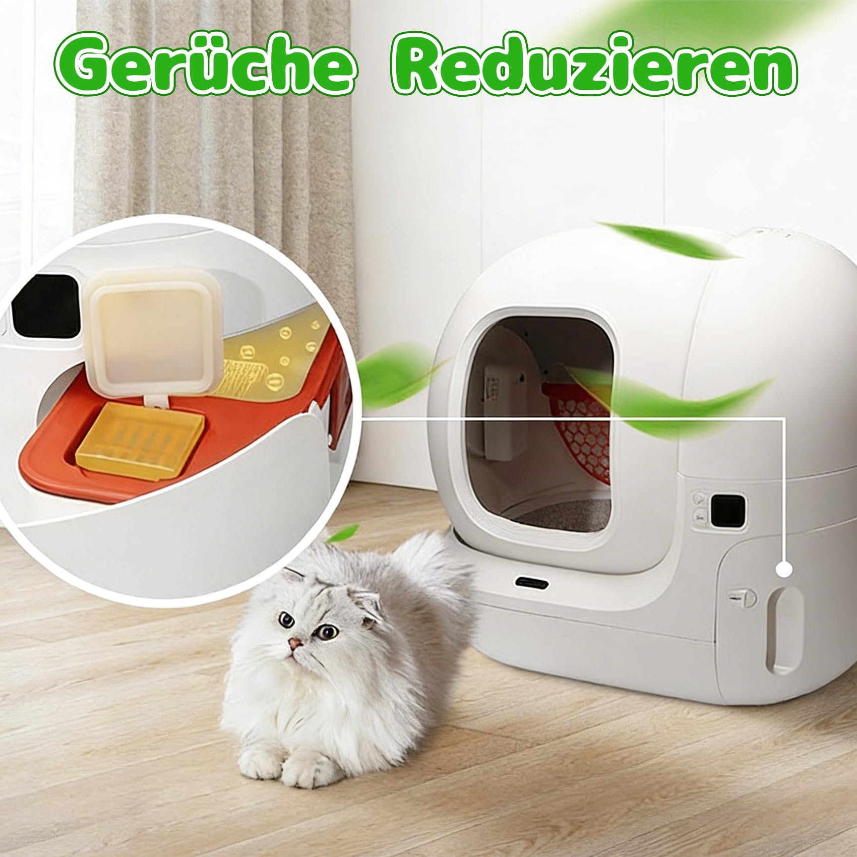 6 Stück N50 2.0 Geruchsvernichter für Petkit Pura Max/Max 2 | Geruchsentferner Pods | Neutralisiert Ammoniak (bis 95%) | Einfacher Wechsel, Langzeit-Frische
