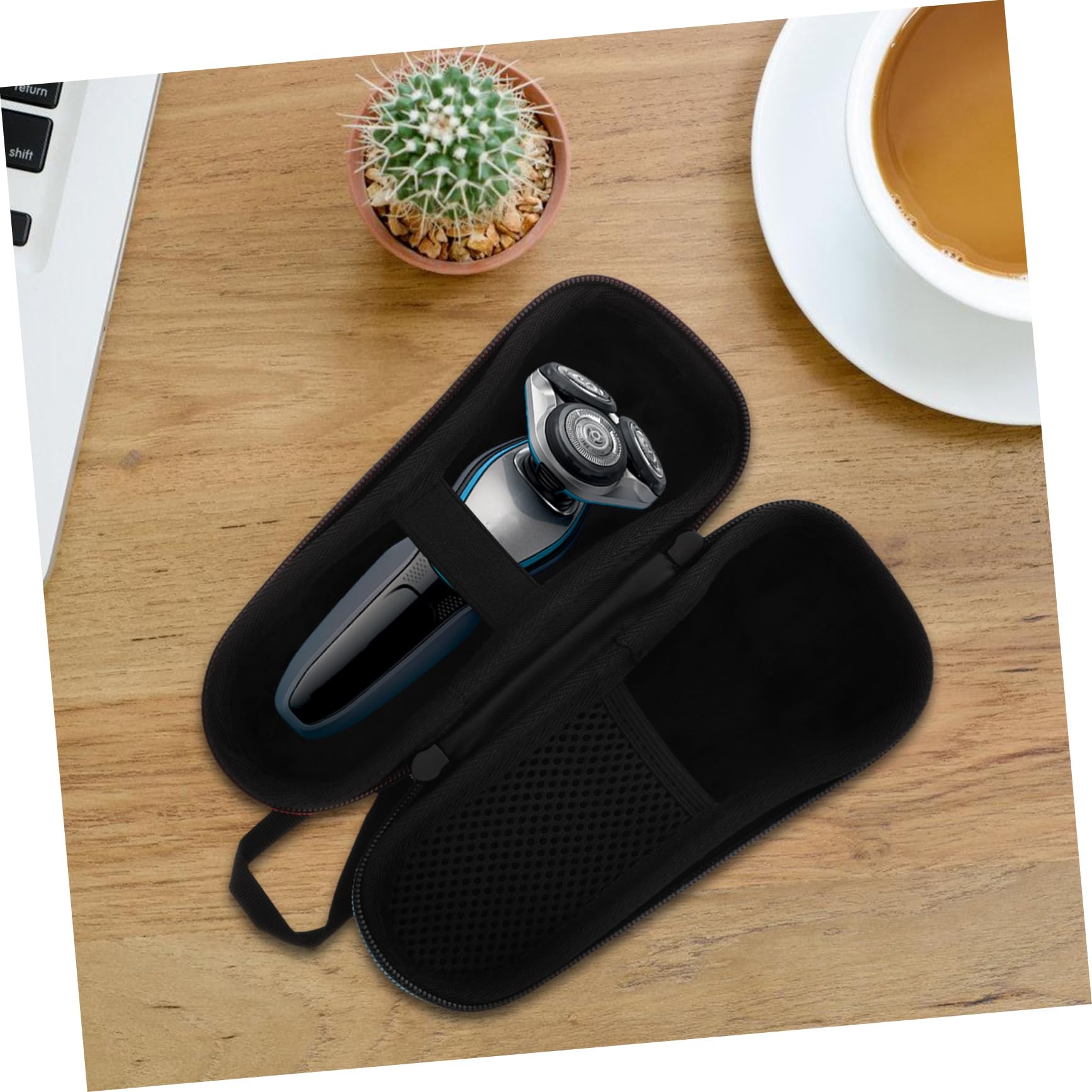 4 Piezas Estuche Rígido para Afeitadora Eléctrica Negro Resistente Presión y Antideslizante Almacenamiento Seguro para Viaje y Diario