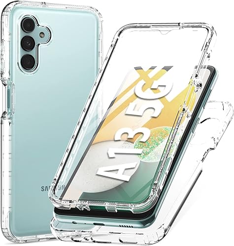 PUJUE Funda para Samsung Galaxy A13 5G Funda protectora transparente a prueba de golpes - Funda delgada y resistente de doble capa de protección