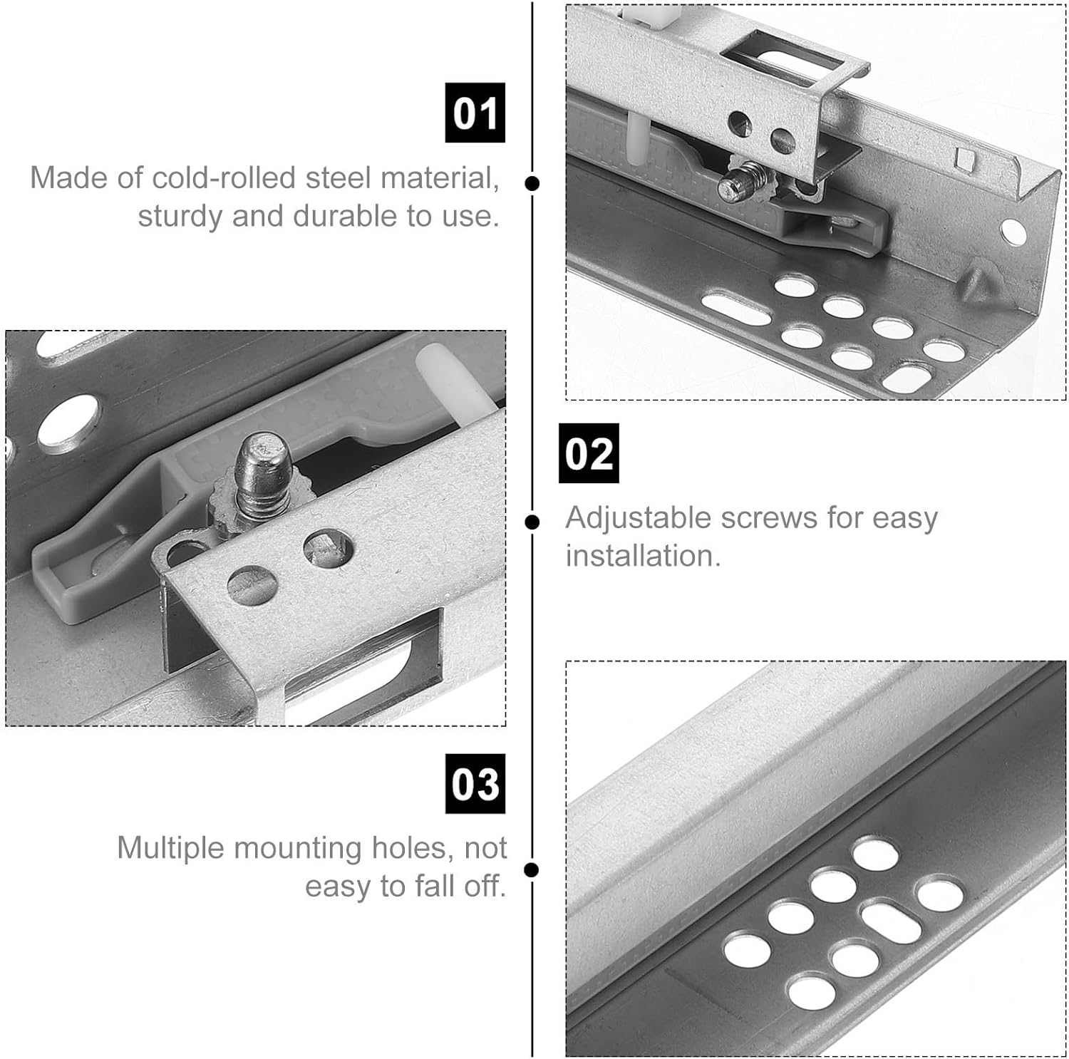Heavy Duty Drawer Slides Drawer Hidden Slides Rails Cabinet Softer Close Kitchen