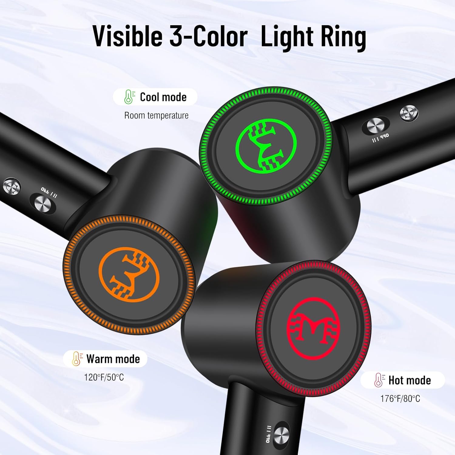 Negative Ionic High-Speed Hair Dryer with 11,0000 RPM Brushless Motor for Fast Drying, Professional Blow Dryer with Nozzle, Low Noise Hairdryer for Salon Home Travel - Image 2