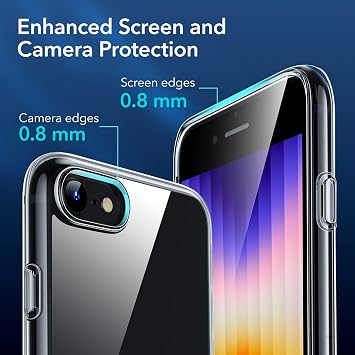 ESR for iPhone SE3/SE/8/7 Case, Stay Original, Transparent, Clear
