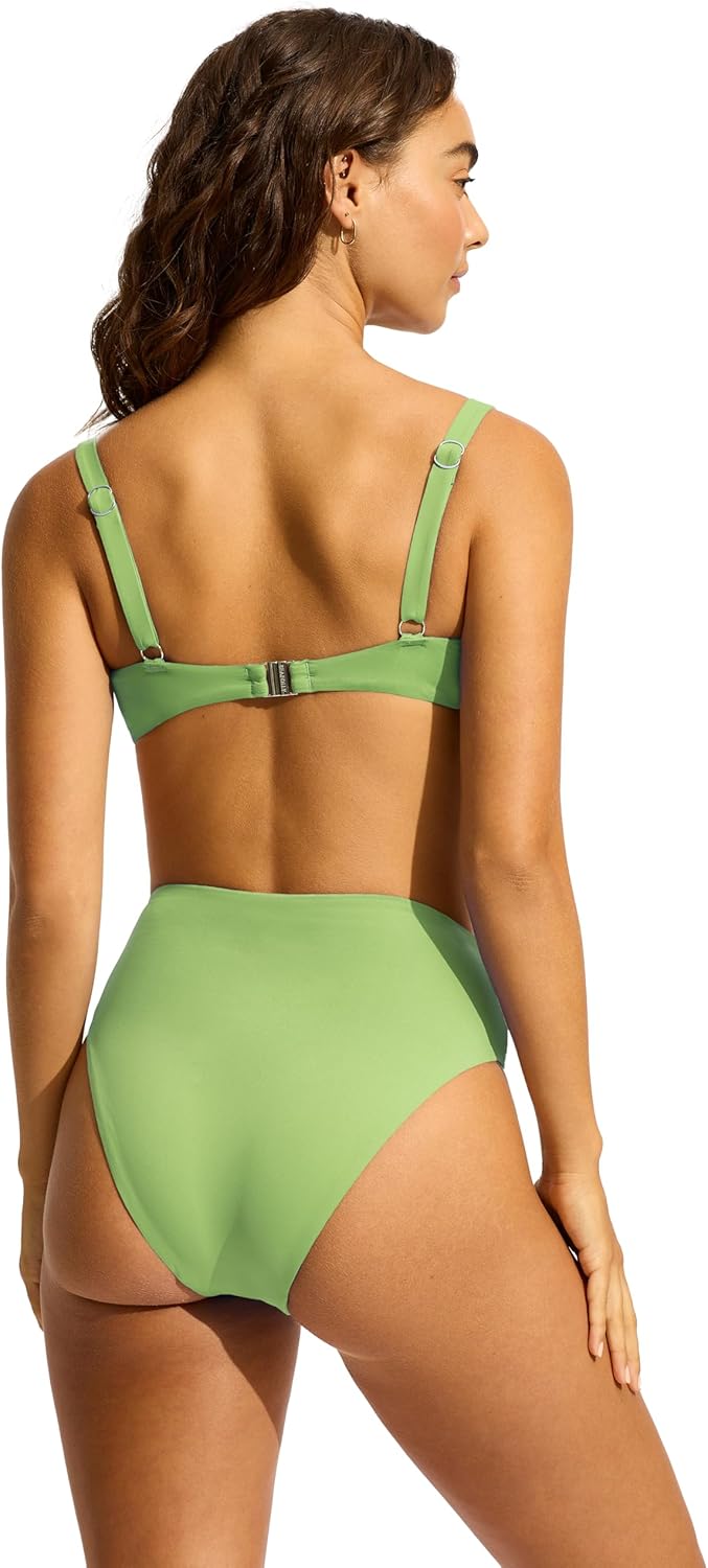 Seafolly Womens High Waist Wrap Front Bikini Bottom Swimsuit - Image 3