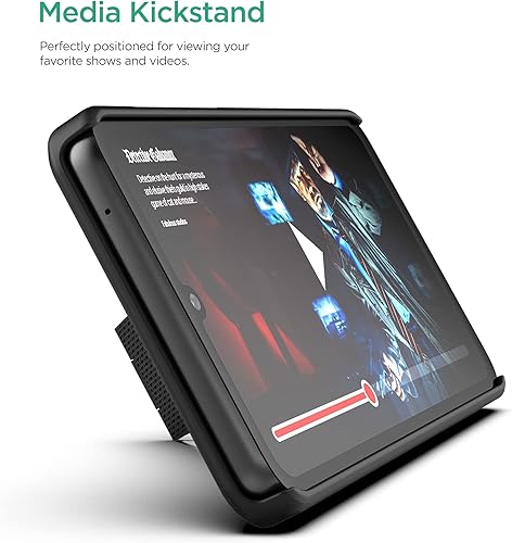 Miniatura 5 de Encased DuraClip - Funda para Motorola Edge Plus (2022) ultradelgada con soporte y clip de funda, color negro