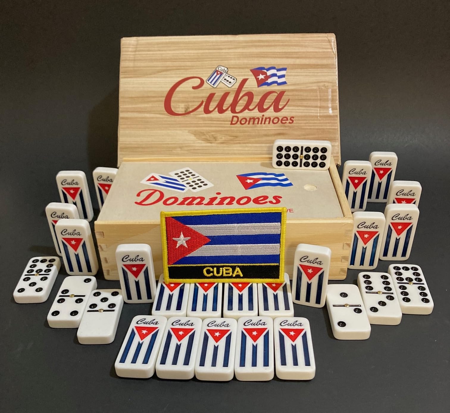 Juego de dominó cubano doble nueve con parche cubano, conexión cultural de calidad y estilo clásico de dominó cubano 2