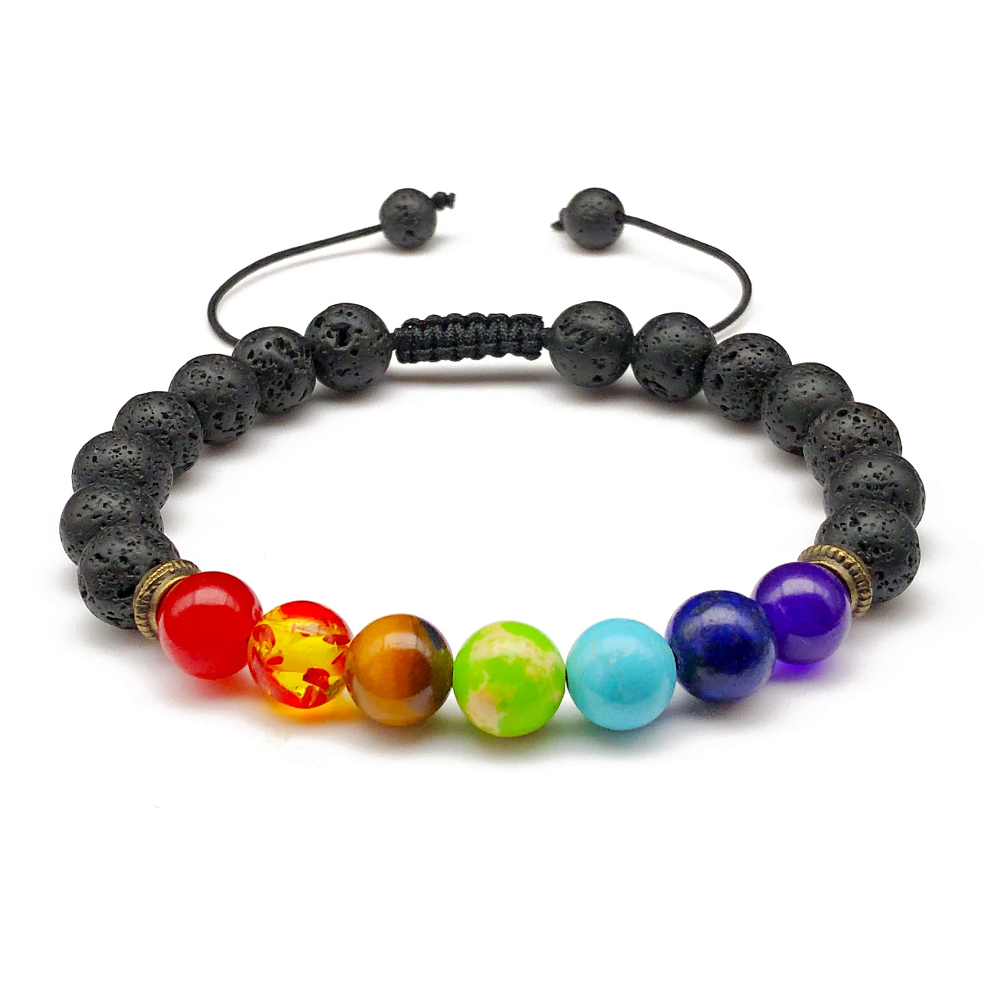 Dczosily Triple Protection Bracelet Natural Tiger's Eye Hematite Agate Stone Bracelet for Men Women Crystal Jewelry Healing Bracelets Bring Luck
