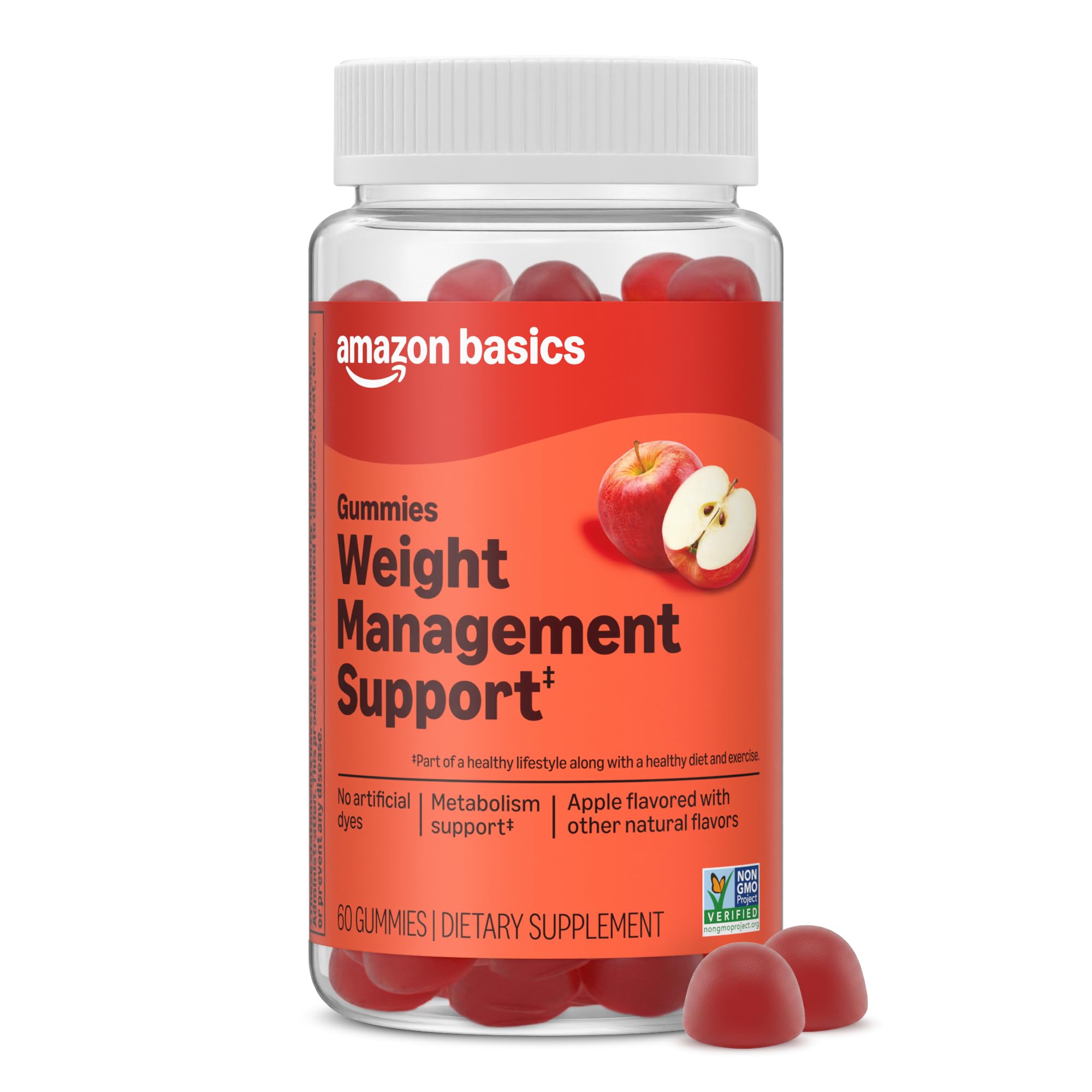 Amazon Basics Weight Management Support Gummy with 400 Mcg Chromium Picolinate, 60 Count