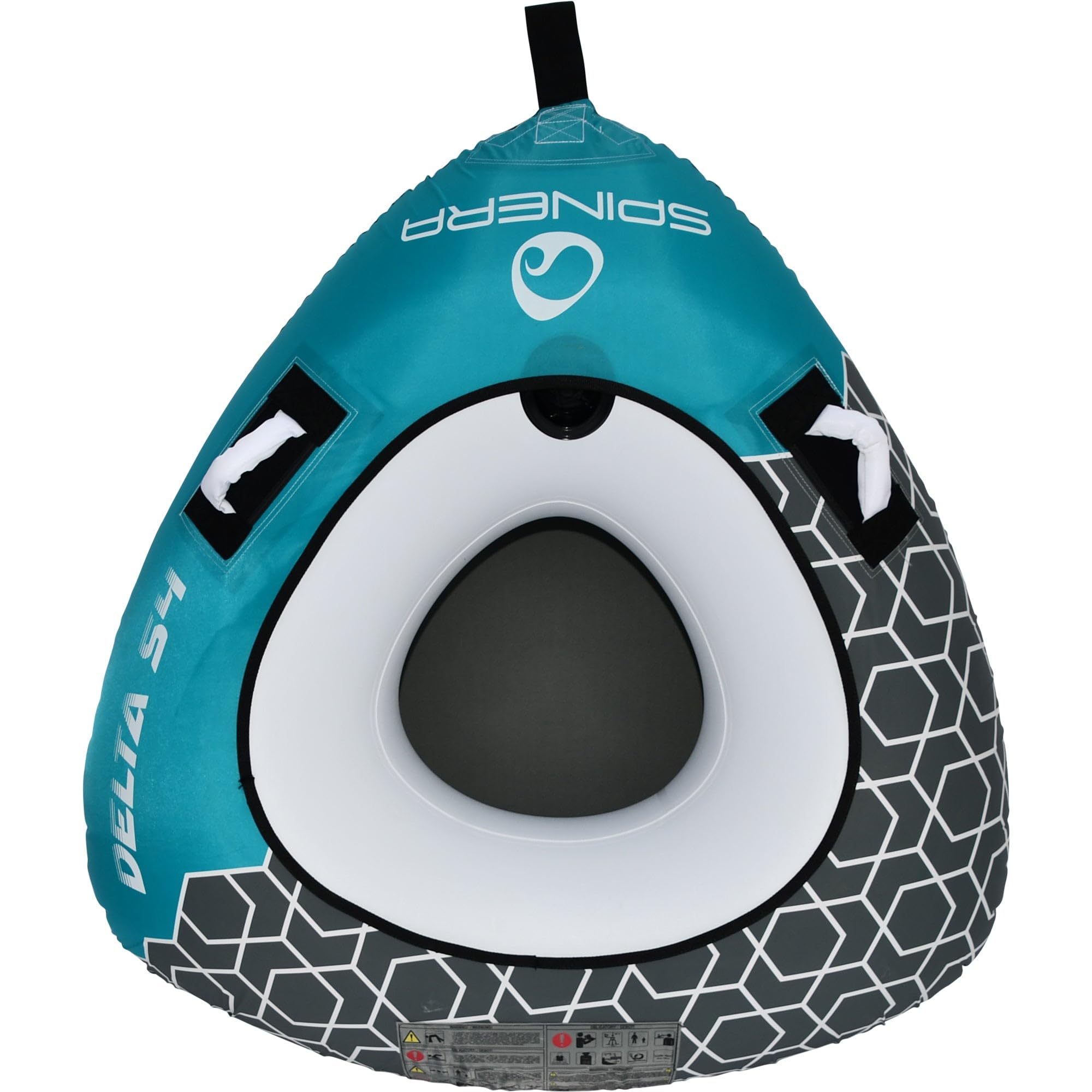 SPINERA Classic Towable Tubes, Wasserreifen. Donut & Triangle Design. 420D Nyloncover, gepolsterte Griffe mit Neopren, Verschiedene Größen für Kinder & Erwachsene