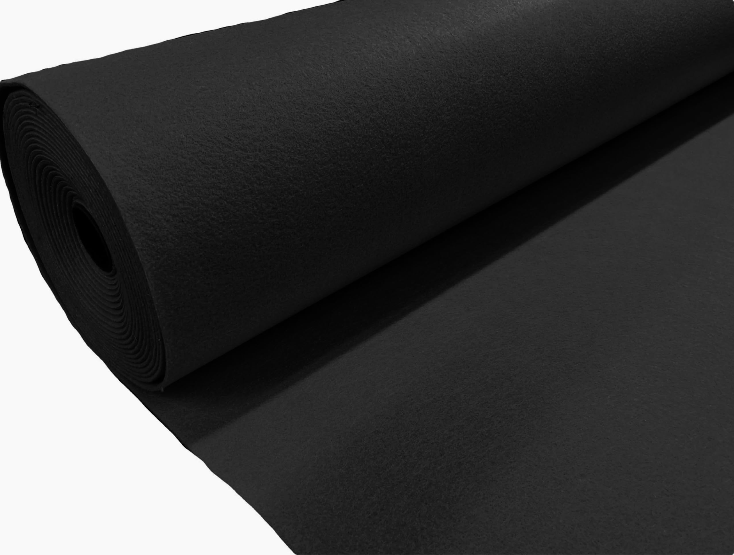 Felt Fabric Plain Colour Polyester 3 Different Sizes: A4 Sheets/Half metre/Metre 90cm Wide (Black, Metre (100cm x 90cm))