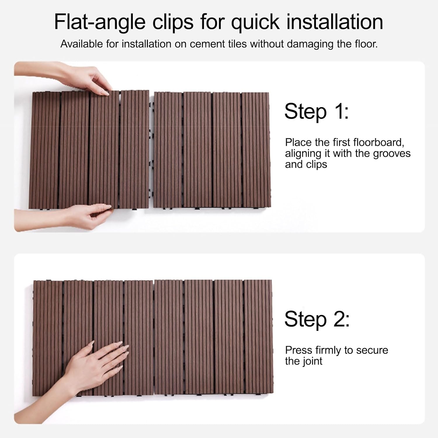 Mat Wooden Shower Mat, Shower Mat for Bathroom, Non Slip Wooden Floor Sturdy Mats, Spa-Style Fast-Drying Bathtub Tray, Non-Slip(Brown)