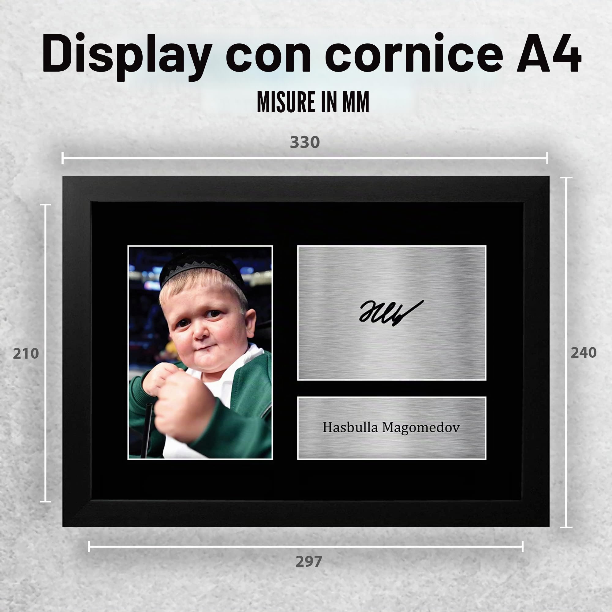 HWC Trading FR A4 Hasbulla Magomedov Regali Stampati Autografo Firmato Immagine Per I Seguaci E Tifosi - A4 Framed