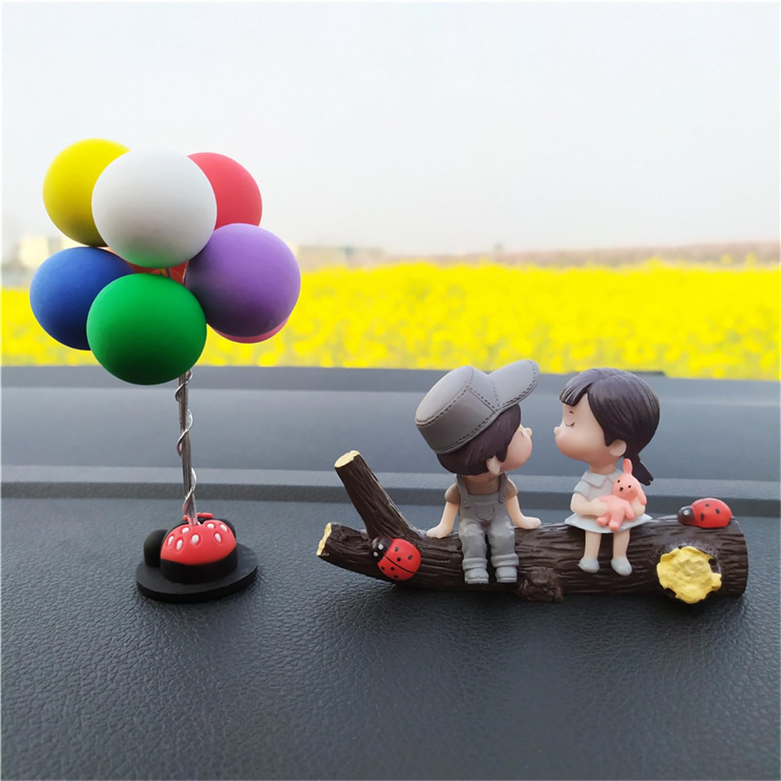MEONFY Couple Cute Ornaments, Car Decoration Cute Cartoon,Couples Action Figure Figurines Balloon Ornament, Astronaut Balloon Decoration (#F)