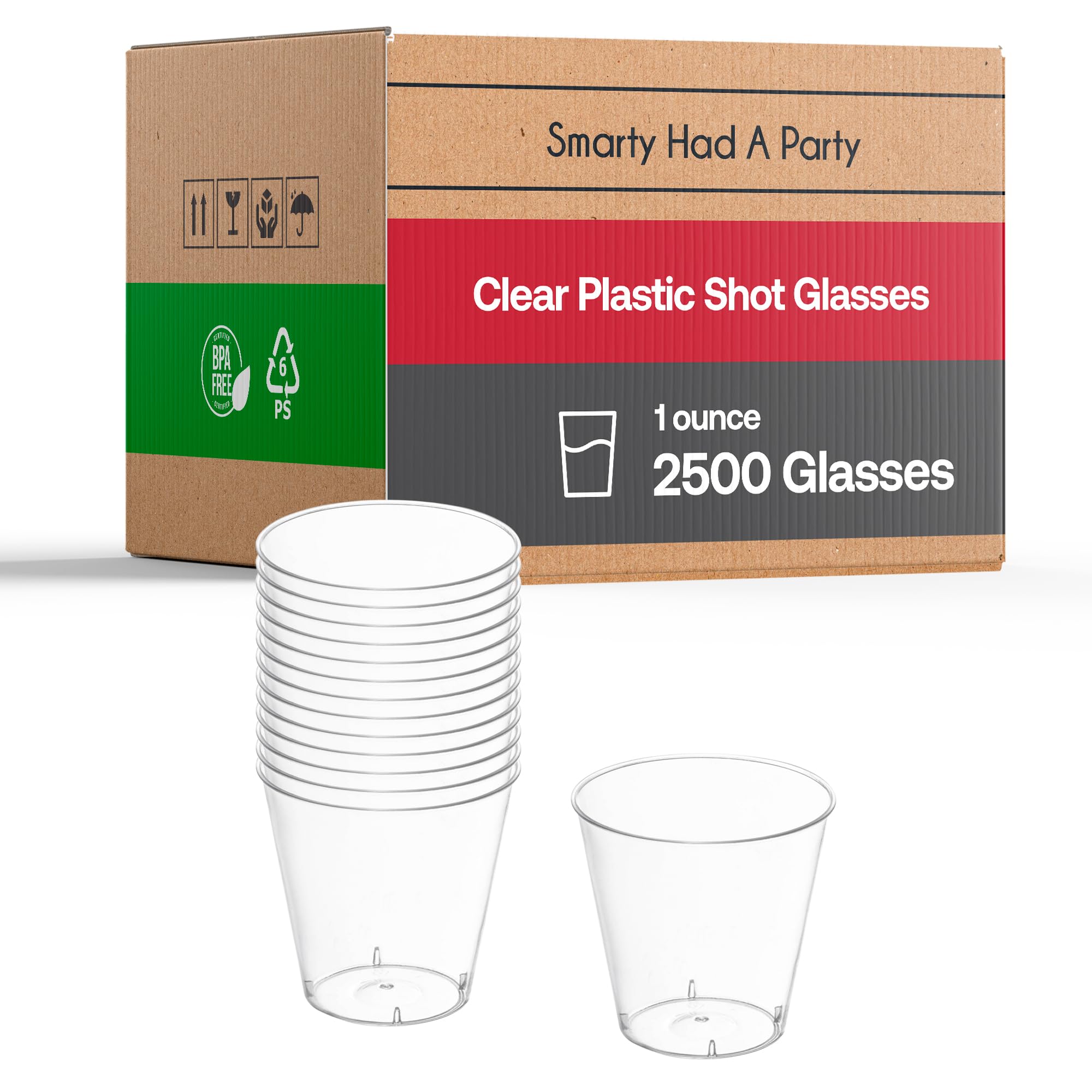 Amazon.com: Plastic Shot Glasses - 2500 Pcs Disposable Hard