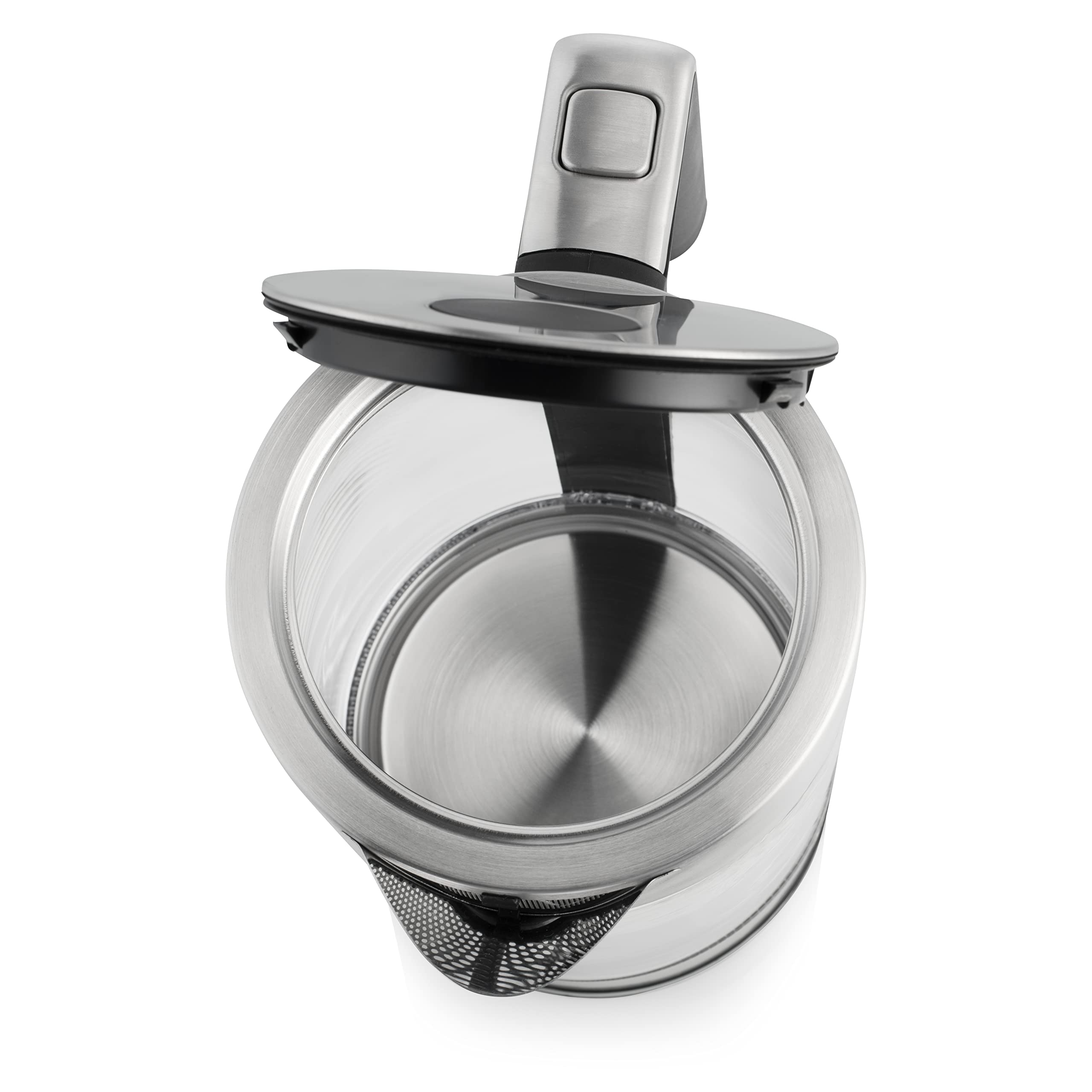 Princess Bollitore in Vetro e Acciaio Inox London, 2200 watt, 1.7 litri, Design unico