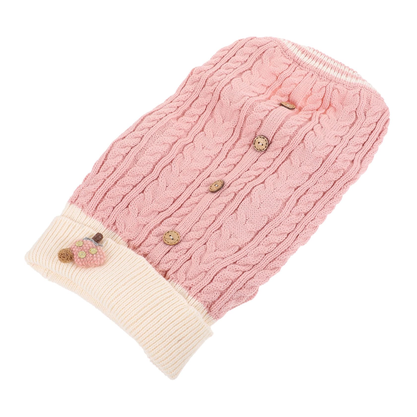 Toddmomy 3pièces Pull Chien Douillet pour -Hiver Vêtement pour Chiens Coton Épais Et Confortable Costume pour avec Manches Couleur Rose XS