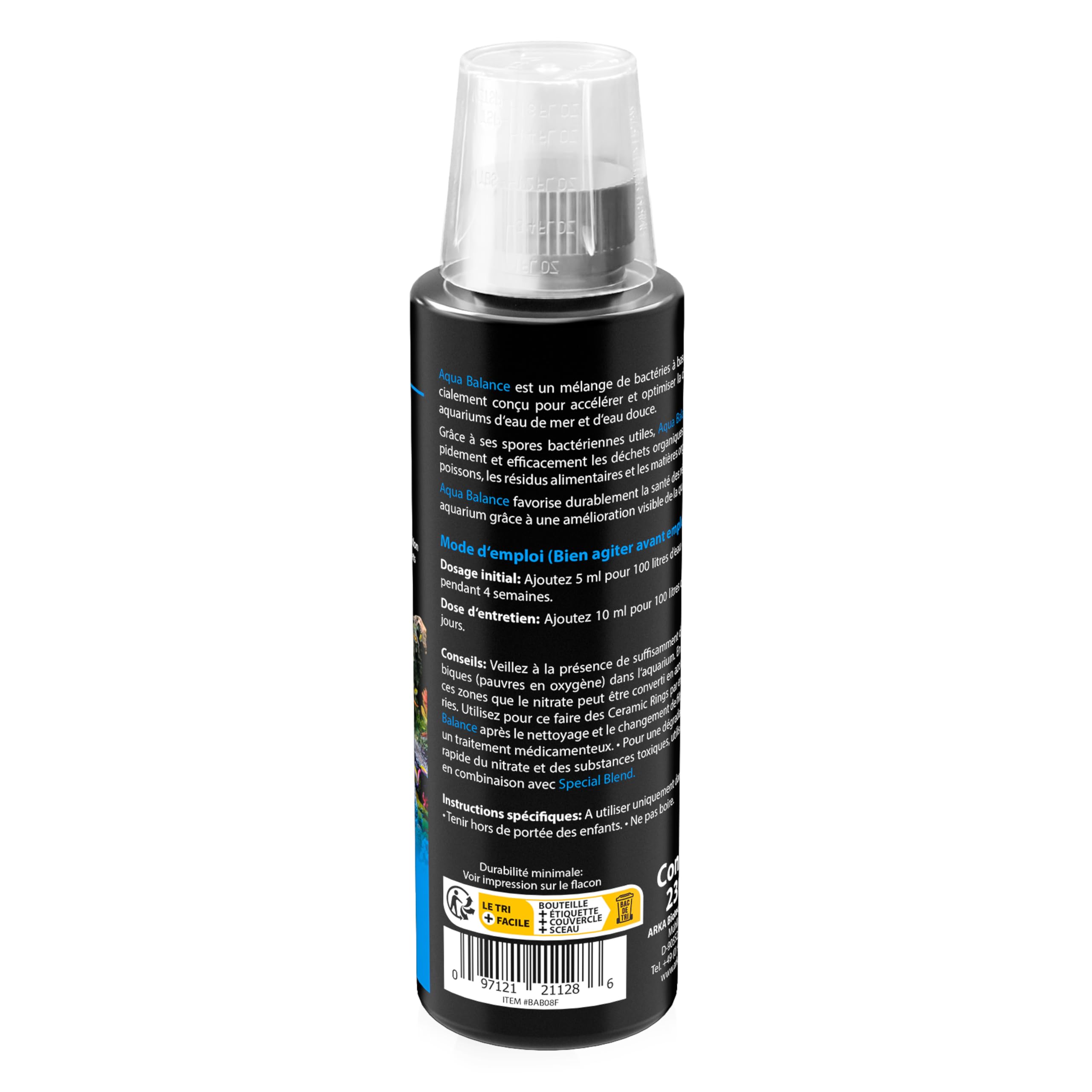 MICROBE-LIFT Aqua Balance - Nettoie l'aquarium, réduit Le Nombre de changements d'eau, élimine Le Nitrate, Eau Douce et Eau de mer