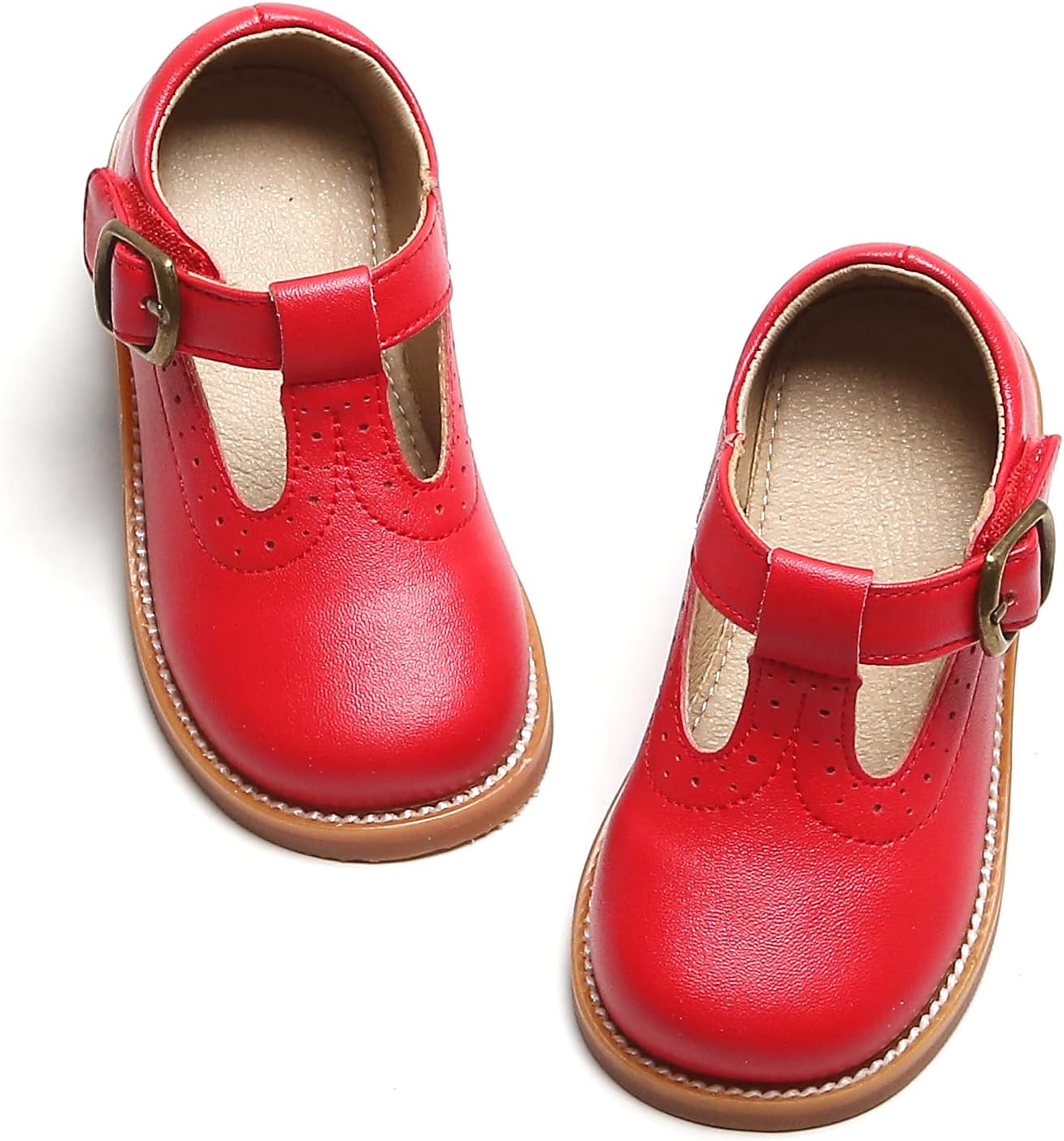 Otter MOMO Toddler Little Girls Oxford Shoes Mary Jane Flat T-Strap School Uniform Party Dress Shoes