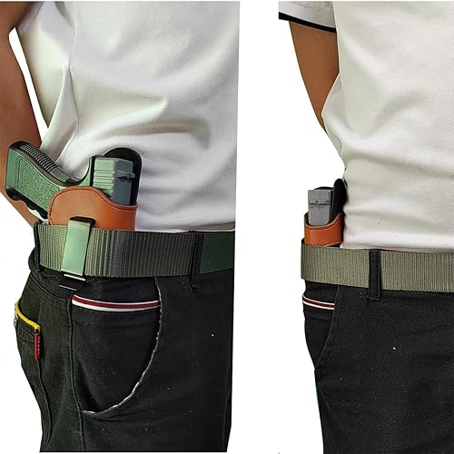 Miniatura 5 de Funda de cuero IWB para Glock G17 G19 G22 P365-Ruger Security 9 Springfield XD y XDS Taurus G2C G3 G3C, etc.