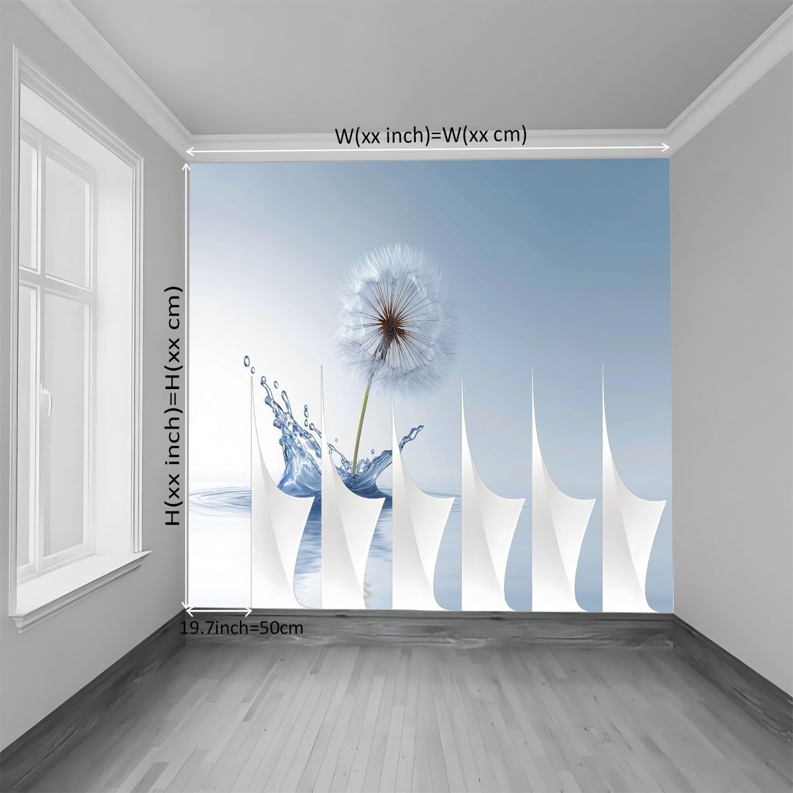Generisch Tapeta panoramiczna 3D, 3D, minimalizm, srebrno-szara, tapeta z włókniny, tapeta ścienna do biura, korytarza, sypialni, salonu, dekoracja ścienna – 350 x 256 cm (szer. x wys.)