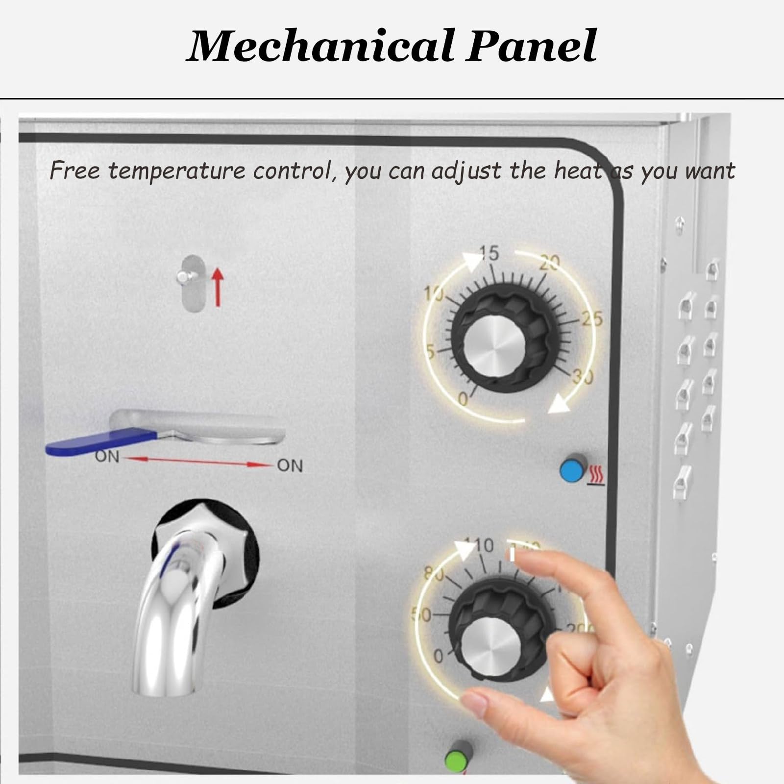 Friggitrice Elettrica Da 3000 W Con Temperatura E Timer Regolabili, Friggitrice Commerciale Con Cestelli, Friggitrice Elettrica Da Banco Per Uso Commerciale E Di Ristorazione,220V