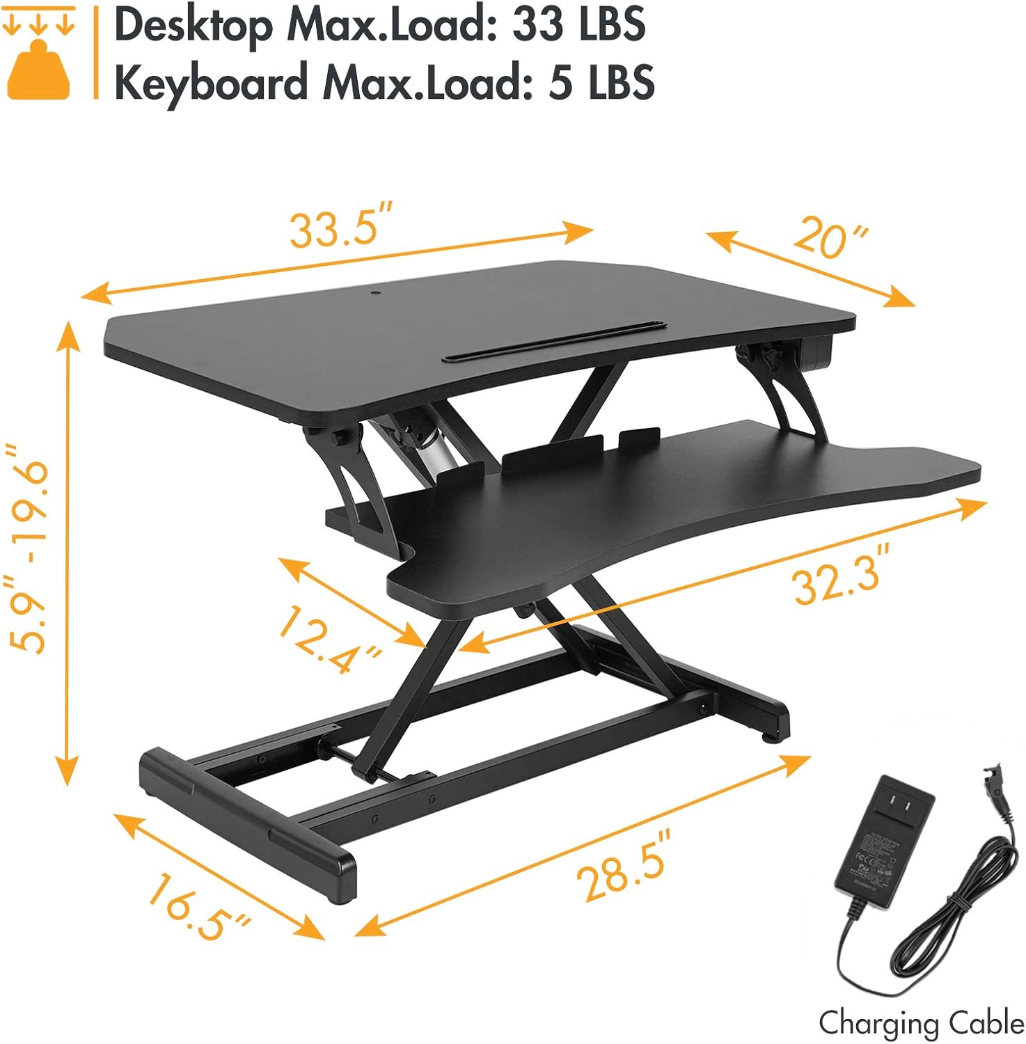 Nеw Dеаl Electric Standing Desk Converter, 34 Inch Height Adjustable Electric Stand Up Desk Riser Converter with Built in USB Port and Keyboard Tray for Standing or Sitting, One Key Lift, Black Tор Brаndѕ Electric Standing Desk Converter, 34 Inch Height Adjustable Electric Stand Up Desk Riser Converter with Built in USB Port and Keyboard Tray for Standing or Sitting, One Key Lift, Black